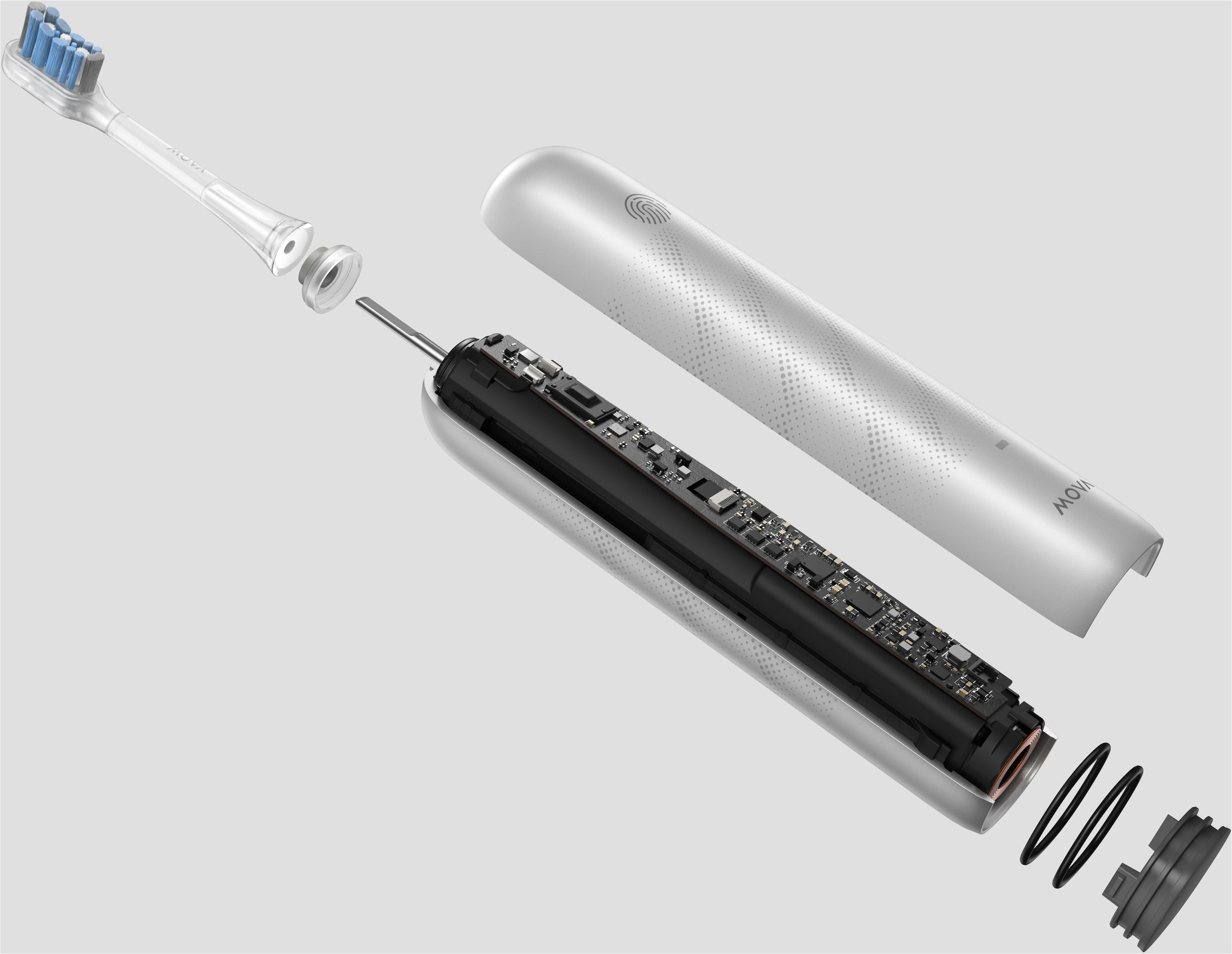 Mova Elektrische Zahnbürste »MOVA Fresh Pro 3DClean™ Electric Toothbrush with App«, 2 St. Aufsteckbürsten, Akku hält 30 Tage, Intuitive Druckerkennung, App- und Bluetooth-fähig