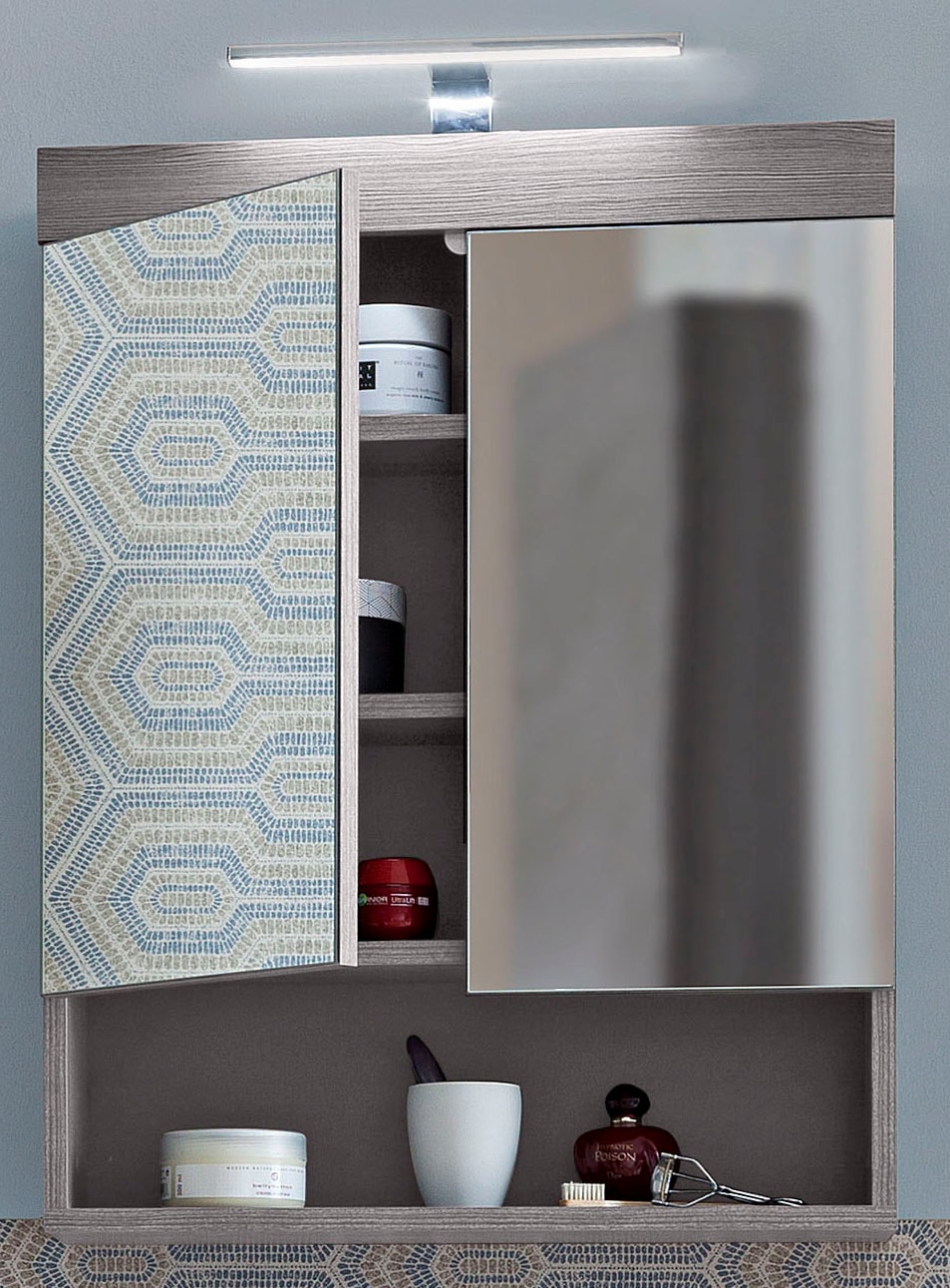 welltime Spiegelschrank »Royan« Spiegelschrank mit 2 Türen & 1 Fach - (B/T/H) 58/18/75 cm