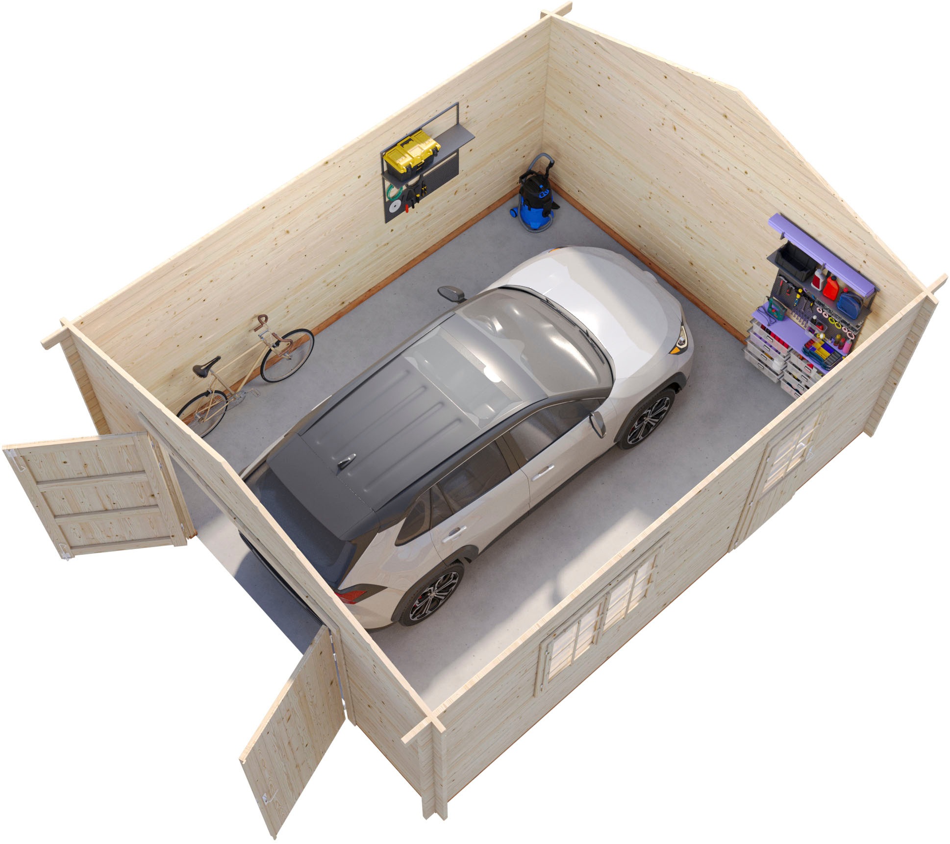 Palmako Garage »Roger, mit Holztor« BxTxH: 514x598x287 cm