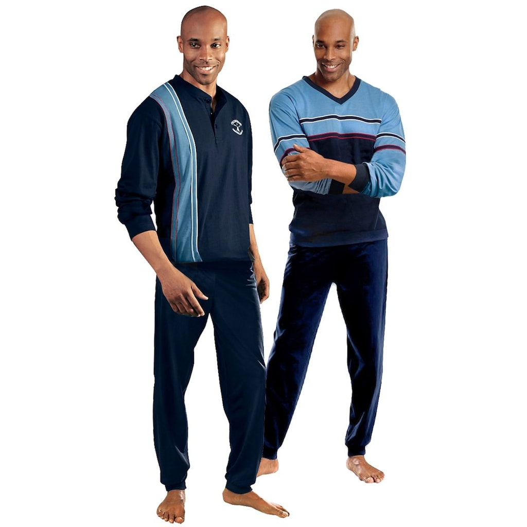 le jogger® Pyjama, (Packung, 4 tlg., 2 Stück)