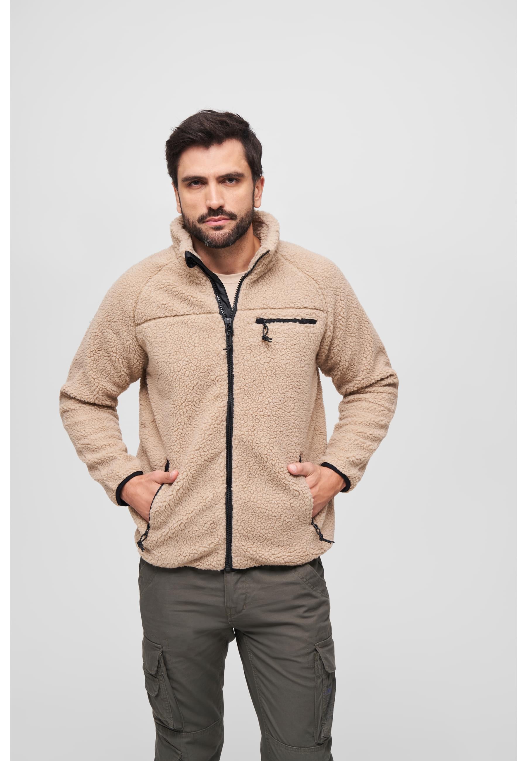 Brandit Allwetterjacke »Brandit Herren Teddyfleece Jacket«, (1 St.), ohne Kapuze