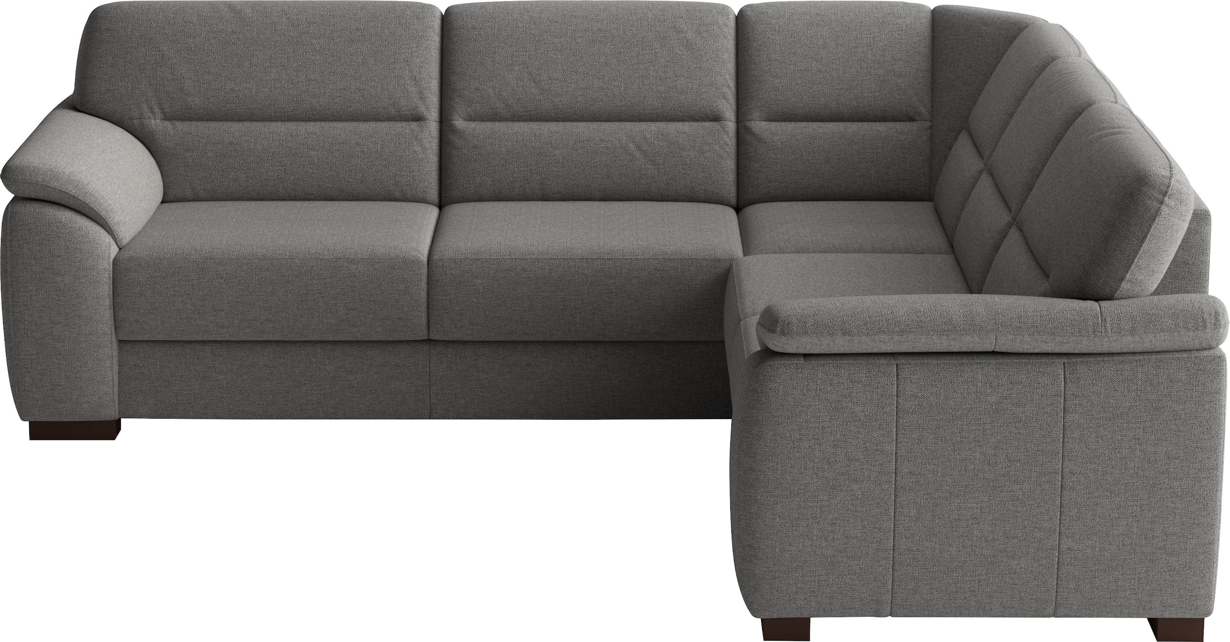 sit&more Ecksofa "Montego L-Form, B: 256 cm, große Stoffauswahl, Komfortsitzhöhe 46 cm" mit Schlaffunktion, optional Schubkasten mit Stauraum