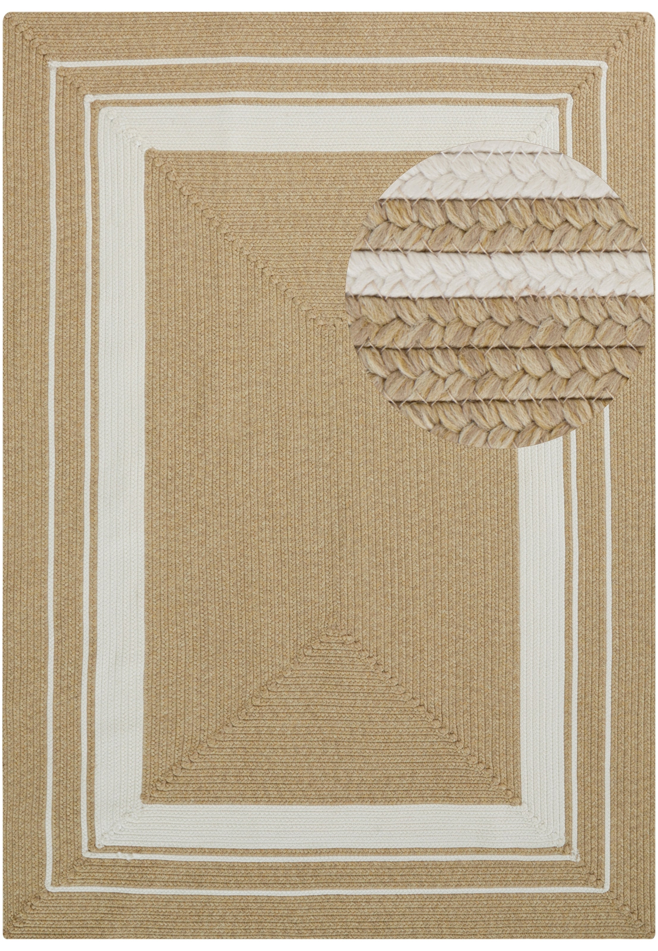 NORTHRUGS Teppich »Trenzado«, rechteckig, 10 mm Höhe, In- & Outdoor, Handmade-Look, Läufer, Wetterfest, Balkon, Wohnzimmer