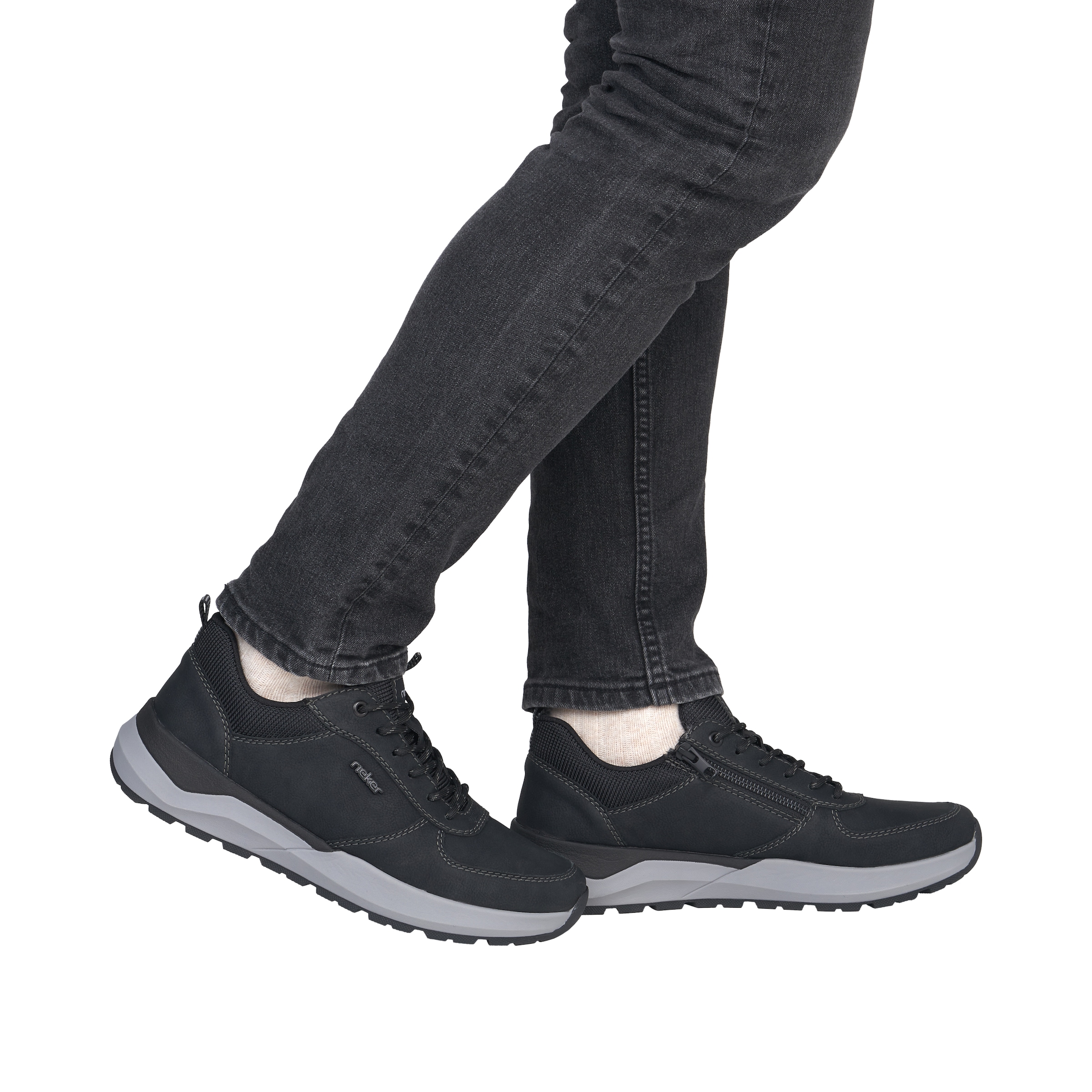 Rieker Sneaker  Halbschuh, Schnürschuh, Freizeitschuh mit Kontrastnähten