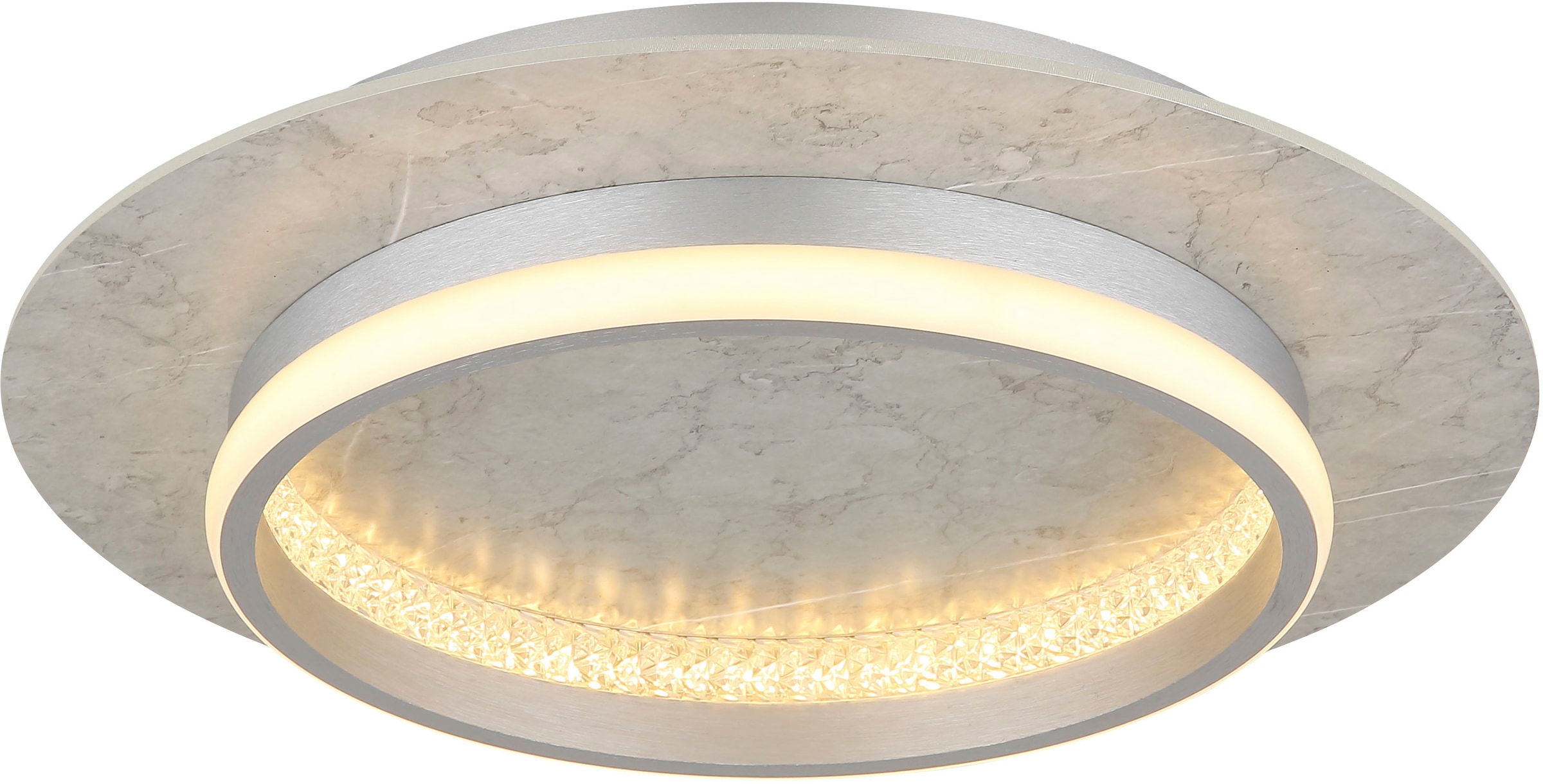NOWA LED Deckenleuchte »MARY«, 1 flammig, Leuchtmittel LED-Modul | LED fest integriert, Deckenlampe, rund, Kristalle, Schlafzimmer