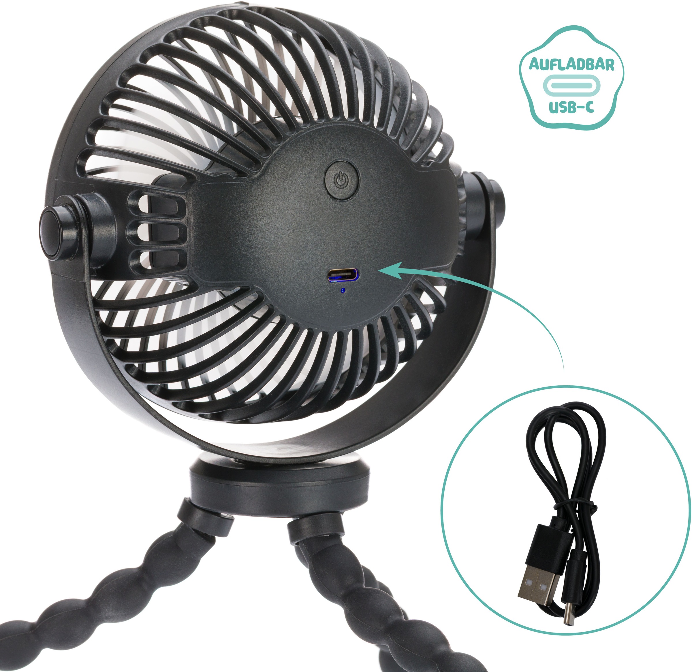 Fillikid Mini USB-Ventilator »Breeze« für Kinderwagen, Bett, Autositz, Tisch u. v. m.