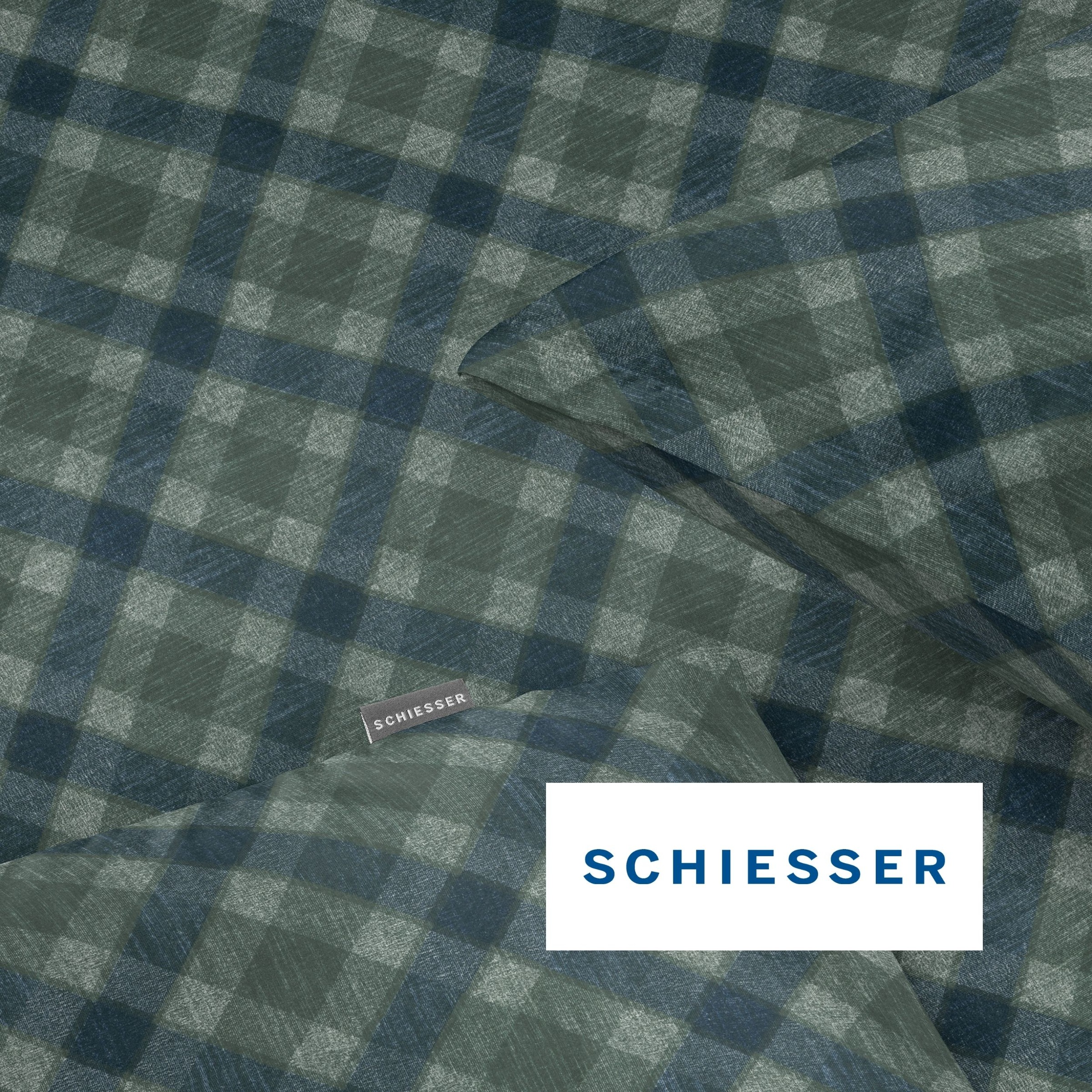Schiesser Bettwäsche »Daniel aus weicher Baumwolle mit Karomuster« 2 OEKO-TEX® MADE IN GREEN