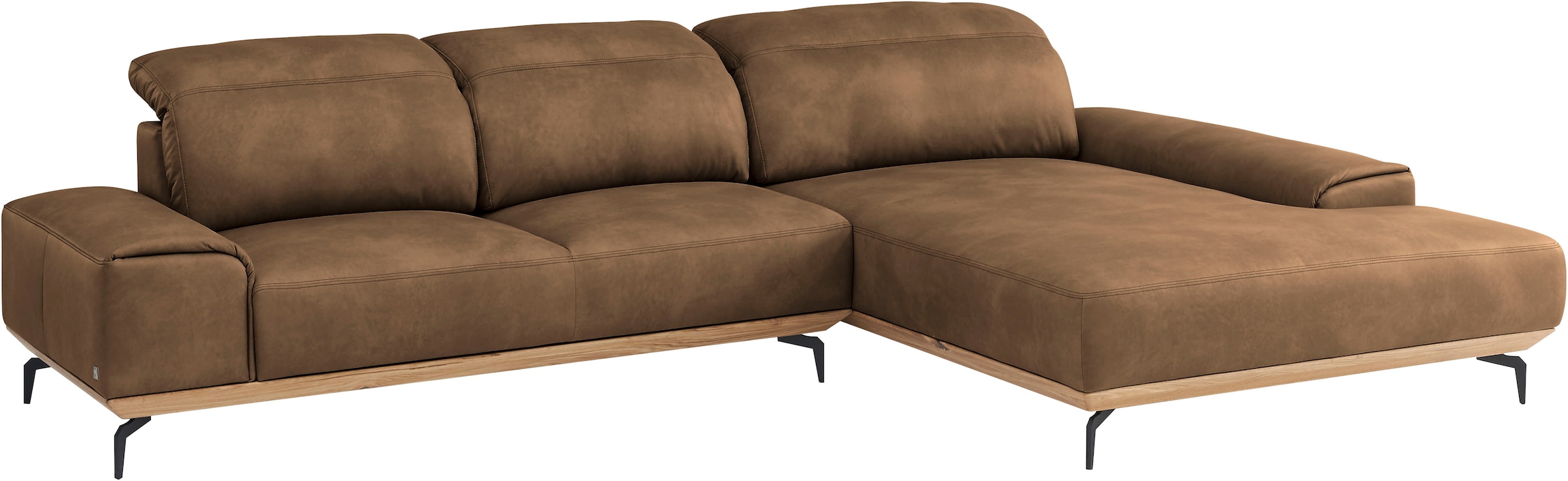 Musterring Wohnlandschaft »MR 2490«, Fuß Schwarz, Sitzhöhe 46cm, wahlweise mit Funktionen, Maße 342x207 cm