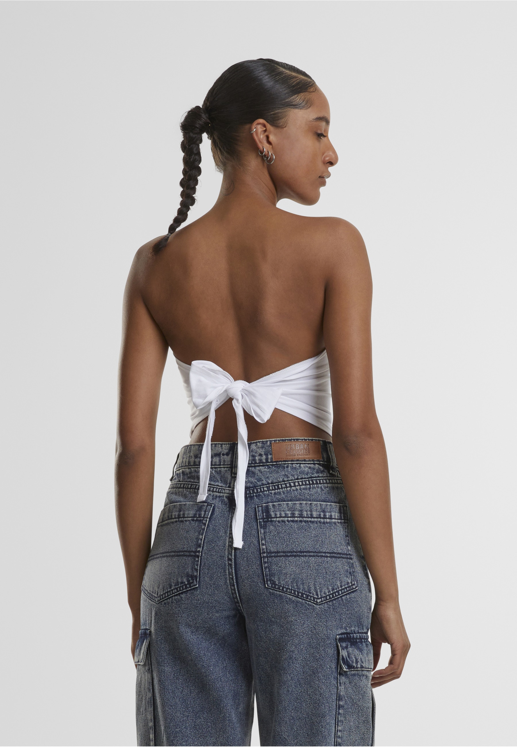 URBAN CLASSICS T-Shirt »Urban Classics Damen Ladies Knotted Bandeau«