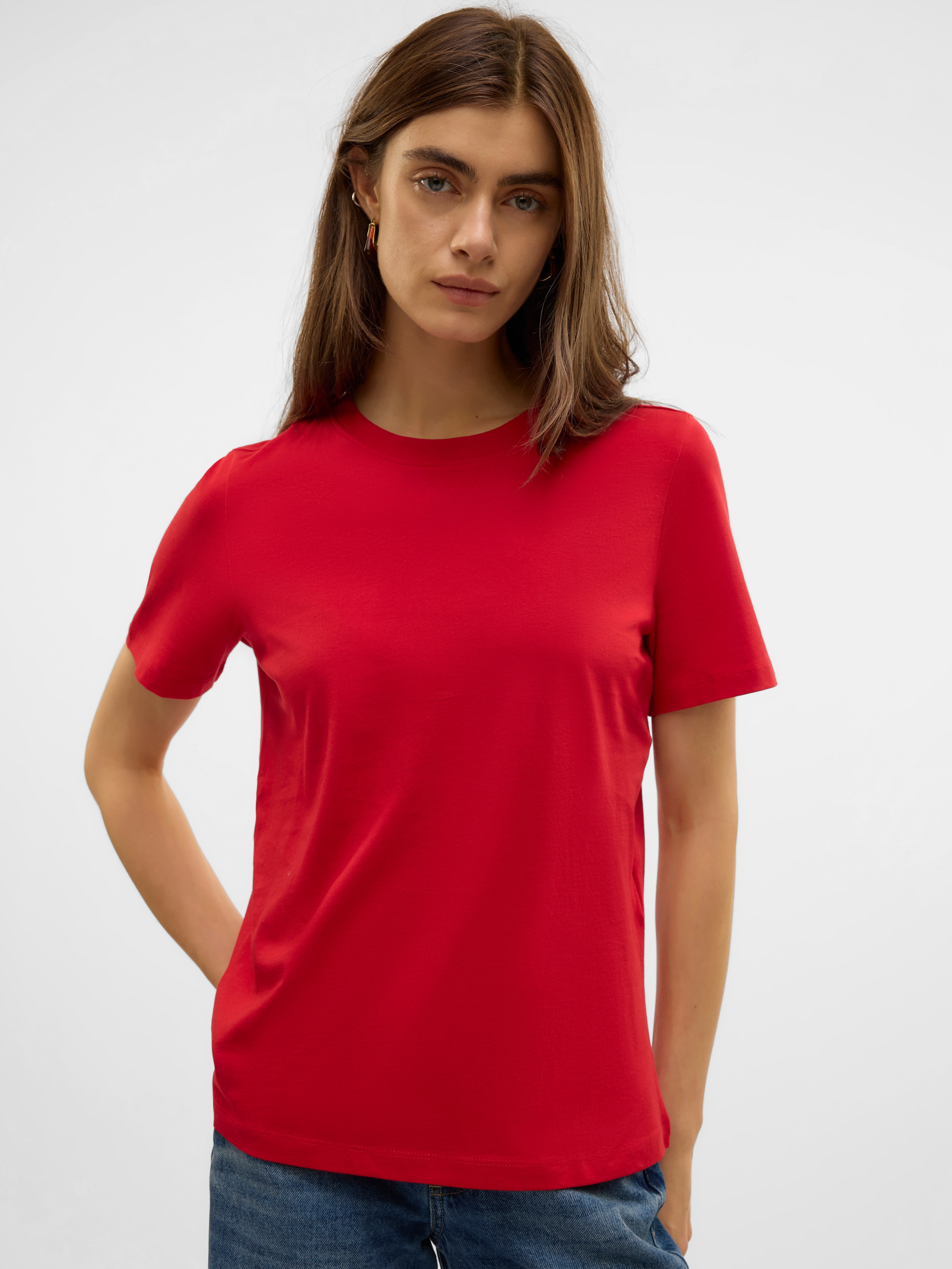 Vero Moda Kurzarmshirt "VMPAULINA SS T-SHIRT GA JRS NOOS" günstig online kaufen