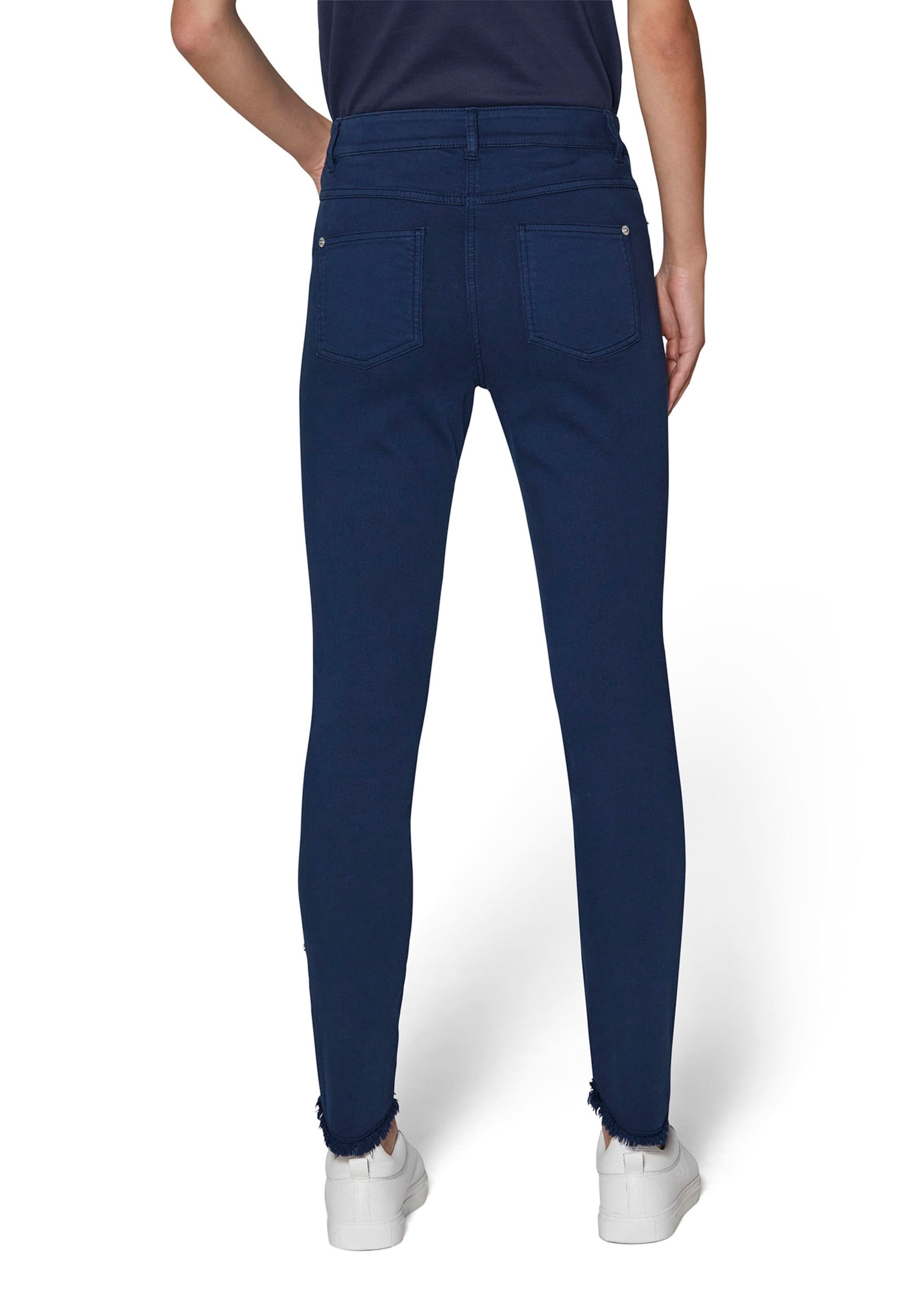 MADELEINE Regular-fit-Jeans »Jeans Schlanke Jeans mit Fransensaum«