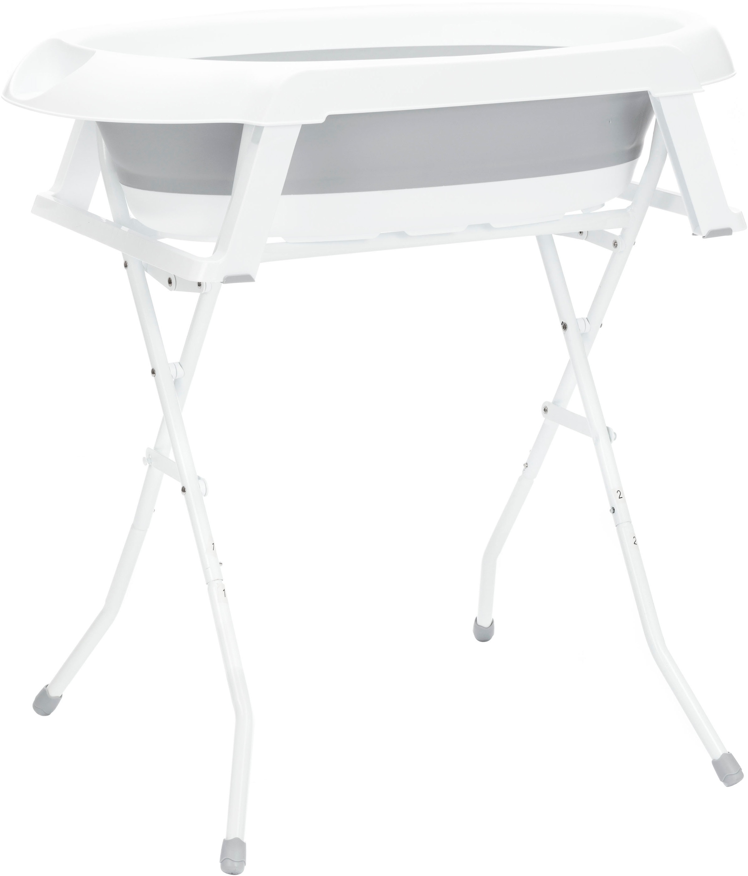 FILLIKID Baby Badewanne "Faltbadewanne Stand", grau, Kunststoff, Badewannen