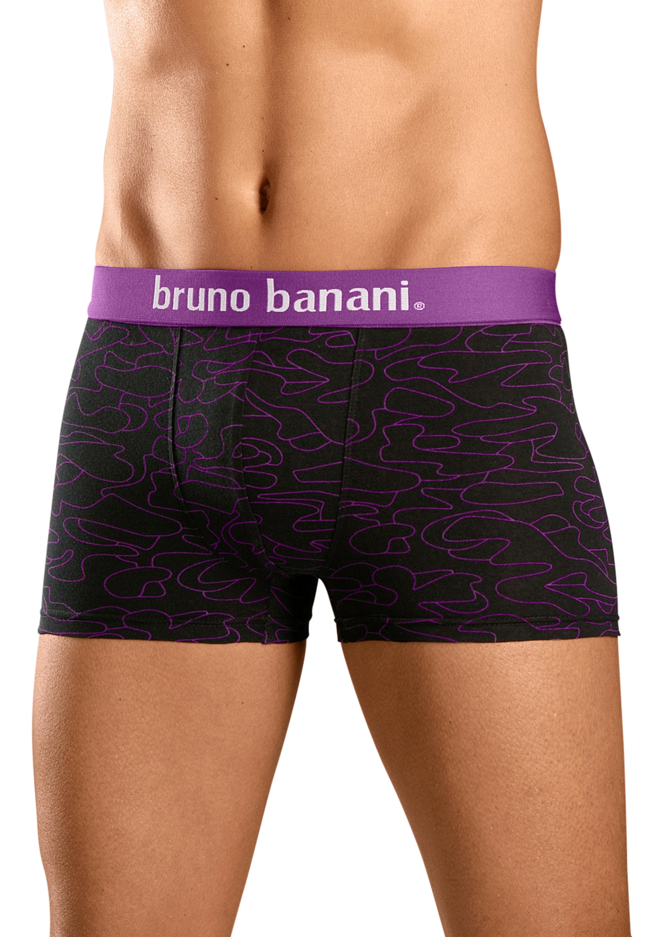 Bruno Banani Boxer, (Packung, 4 St.), mit Kontrast-Webbund