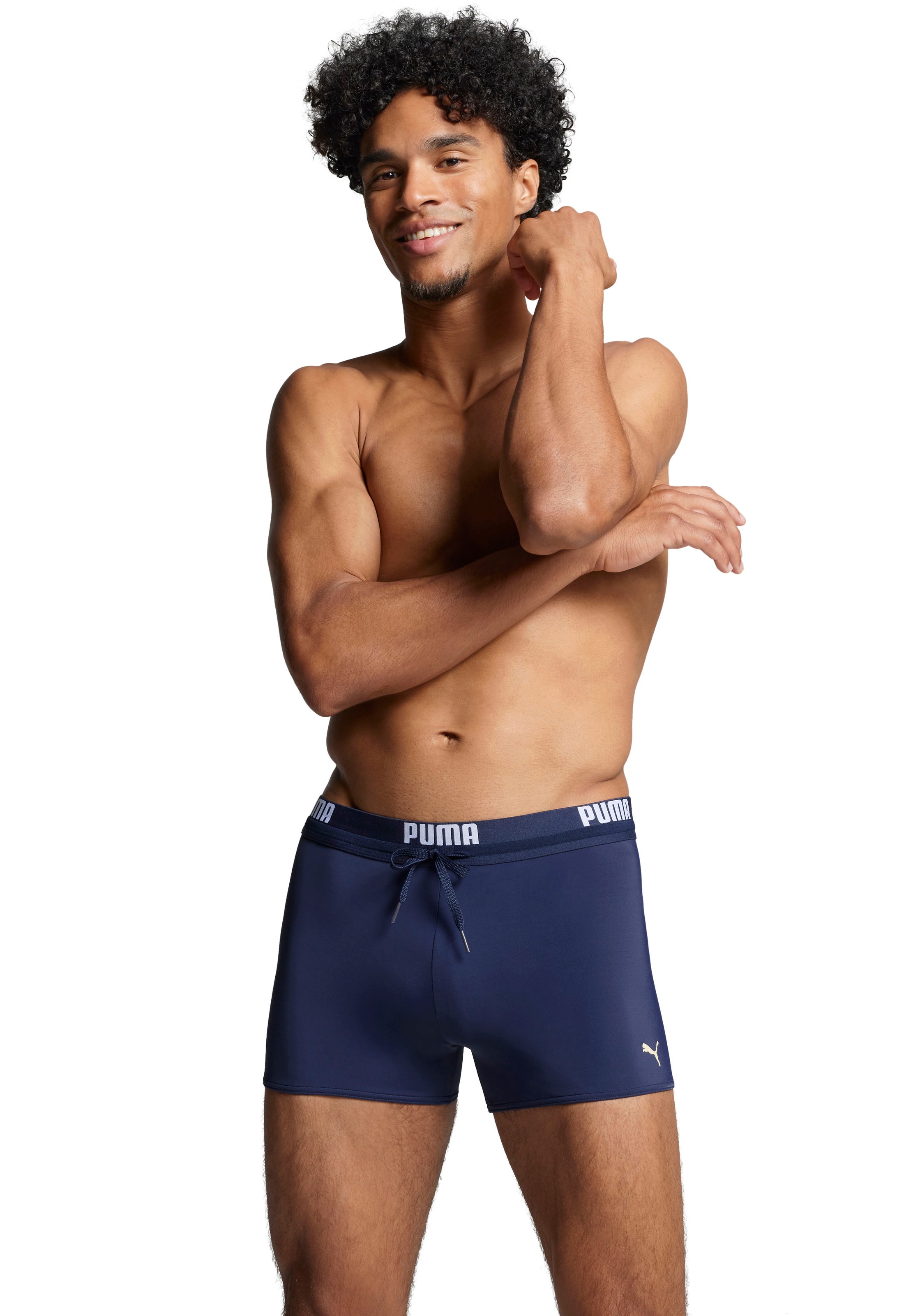 PUMA Badepants "PUMA SWIM MEN LOGO SWIM TRUNK", elastischer Logobund mit in günstig online kaufen