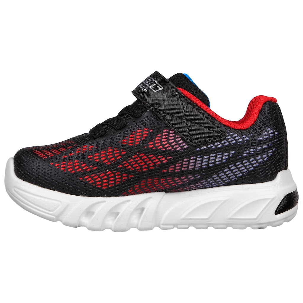 Skechers Kids Sneaker »Blinkschuh Red & Blue Trim«, mit Blinkfunktion, Freizeitschuh, Halbschuh, Schnürschuh