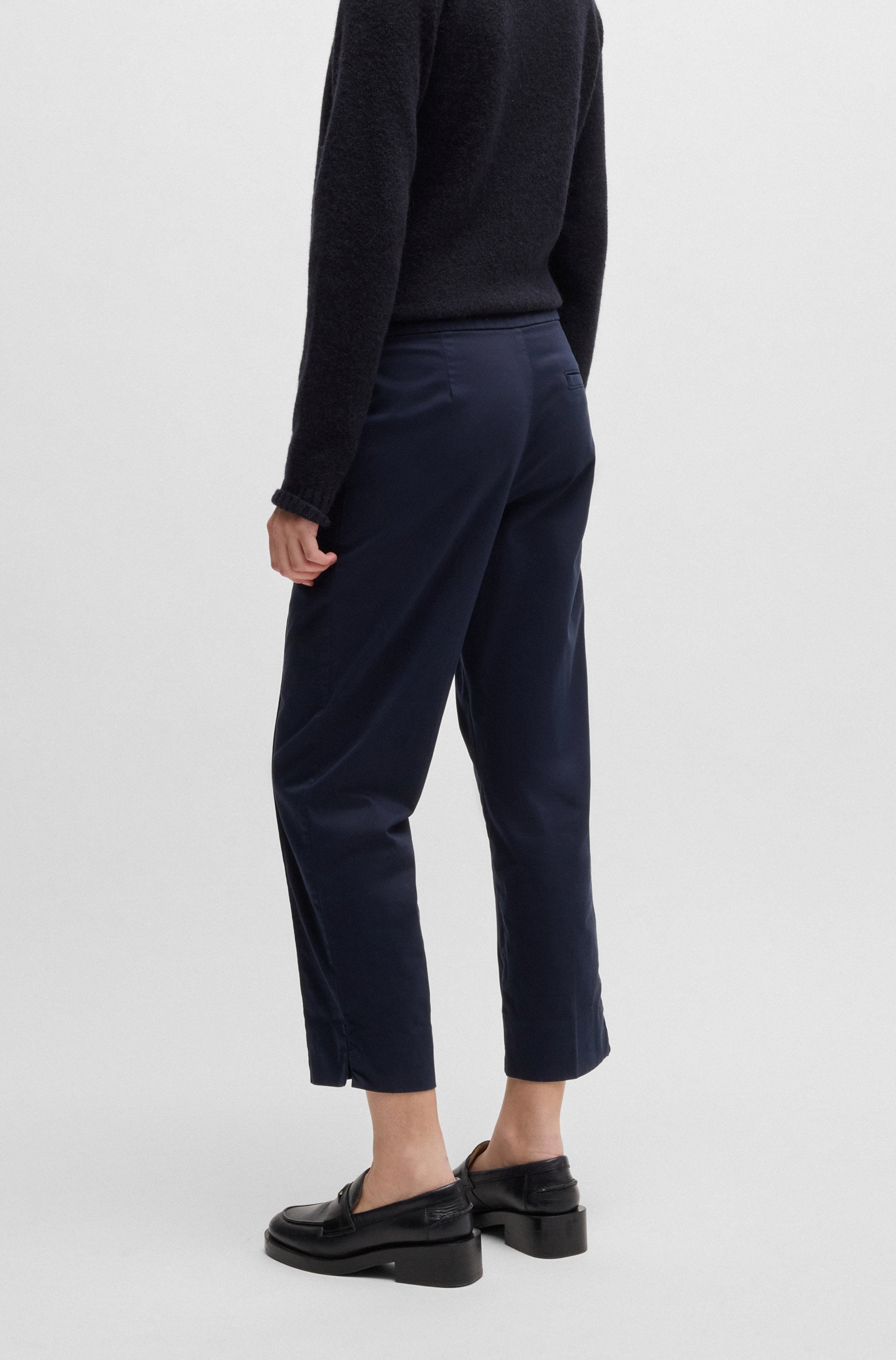 BOSS ORANGE Chinohose »Teresita Premium Damenmode«, mit Schlitz am Saum
