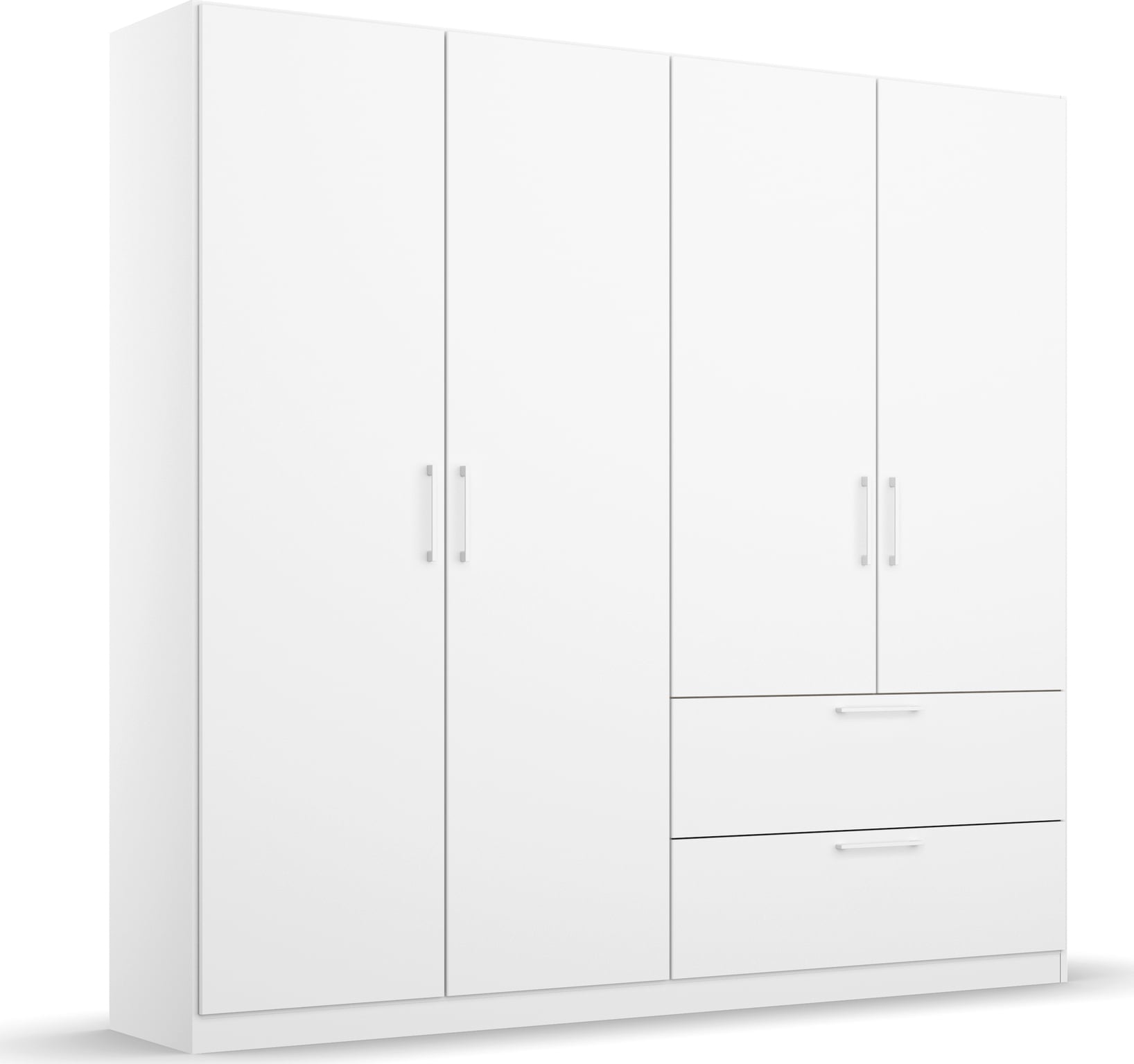 OTTO home Drehtürenschrank "Kleiderschrank Schrank Garderobe Wäscheschrank CHALLENGER" Breiten 181/226 cm, Höhen 197/210 cm, Metallgriffe in Graumetallic und geräumige Schubladen MADE IN GERMANY