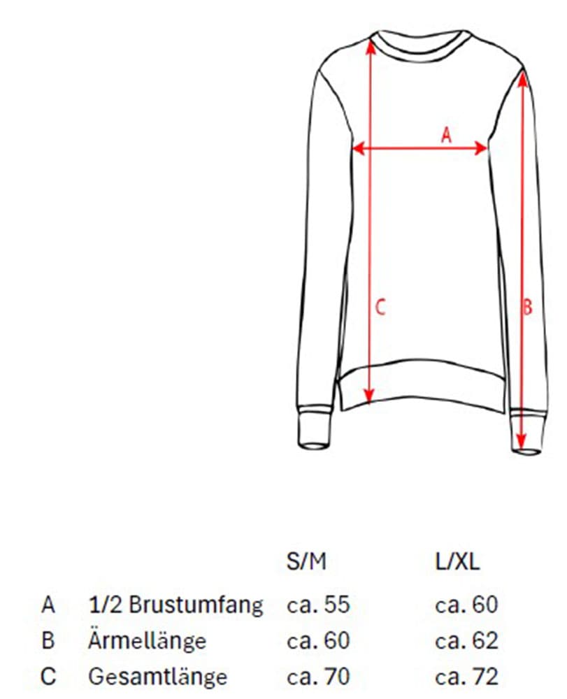 Zwillingsherz Sweatshirt, Mit Schriftzug vorn