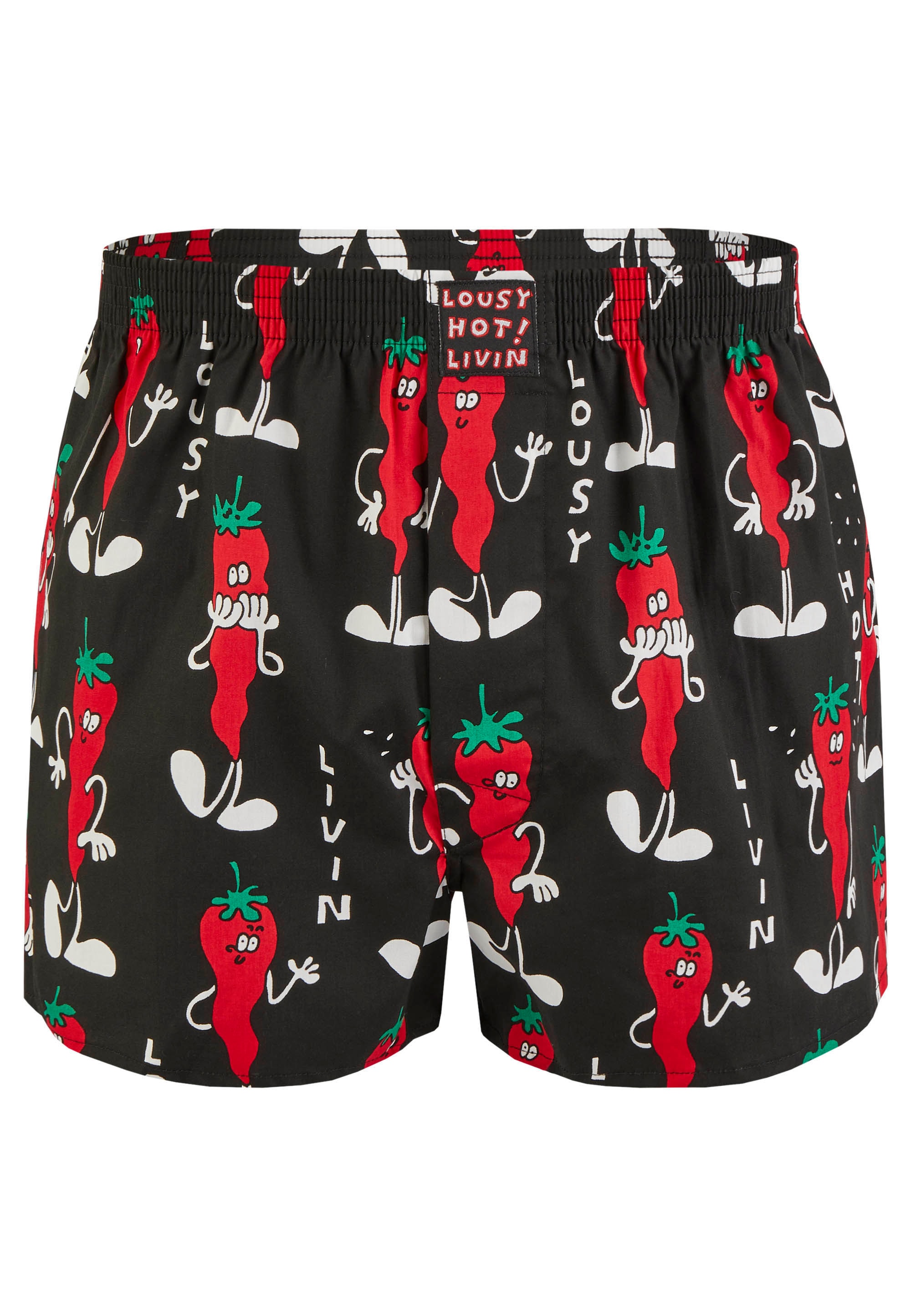 Lousy Livin Boxershorts »Pizza & Chilli«, mit buntem Allover-Print