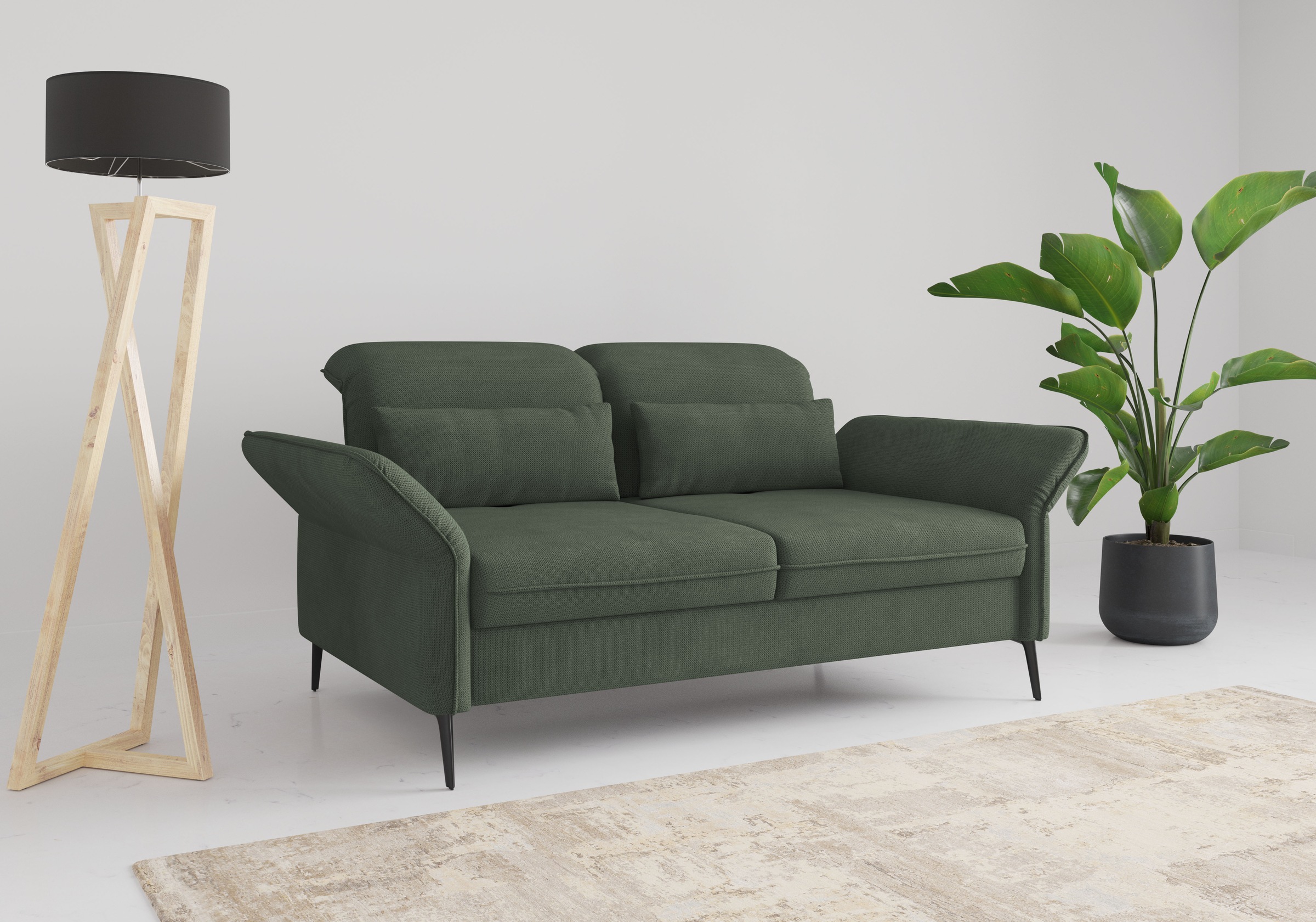 sit&more 2,5-Sitzer "Emely, inkl. Sitztiefenverstellung" wahlweise mit Schlaffunktion, Kopf- & Armteilverstellung