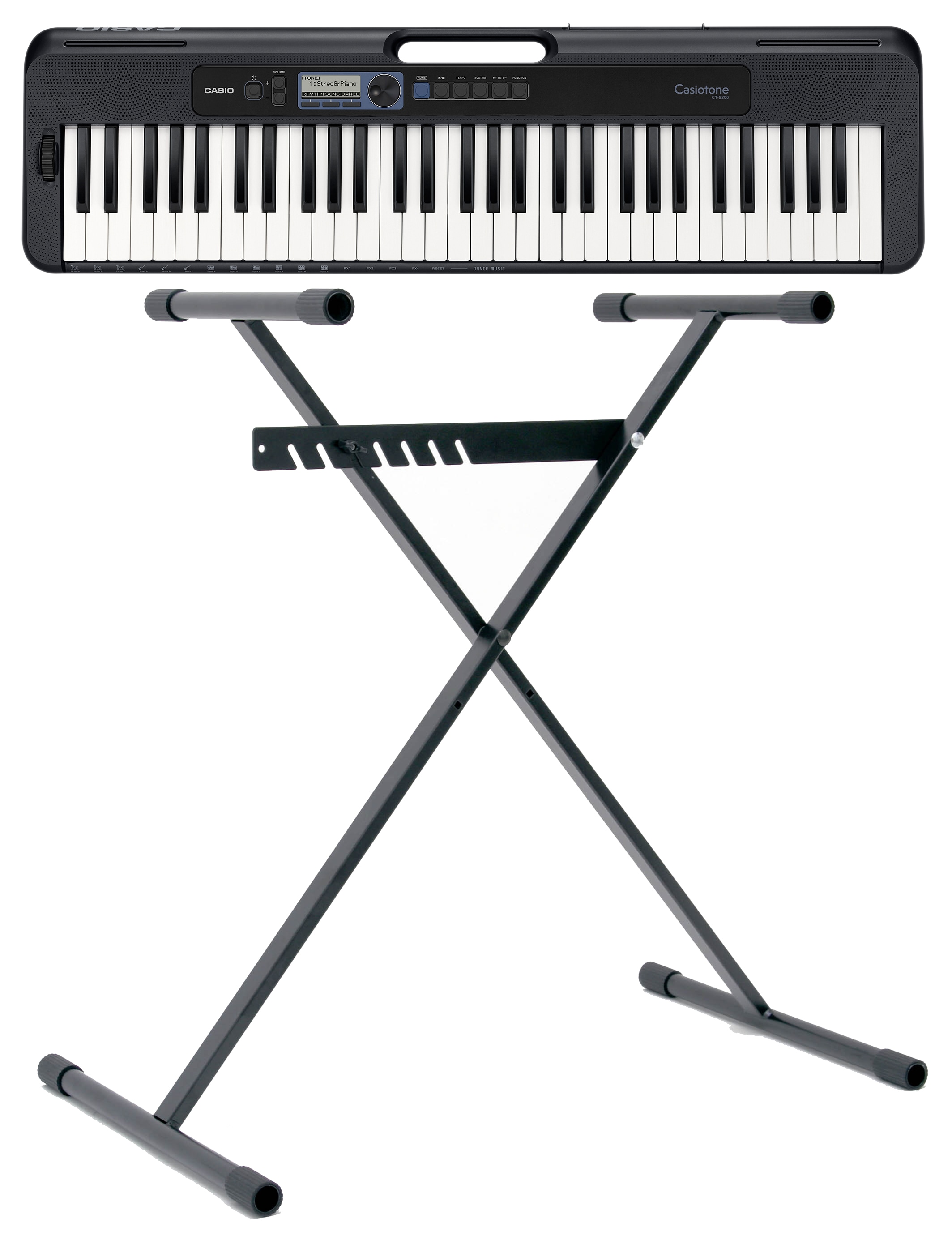 CASIO Home-Keyboard »CT-S300«, (Set, 2 St.), inkl. Keyboardstativ