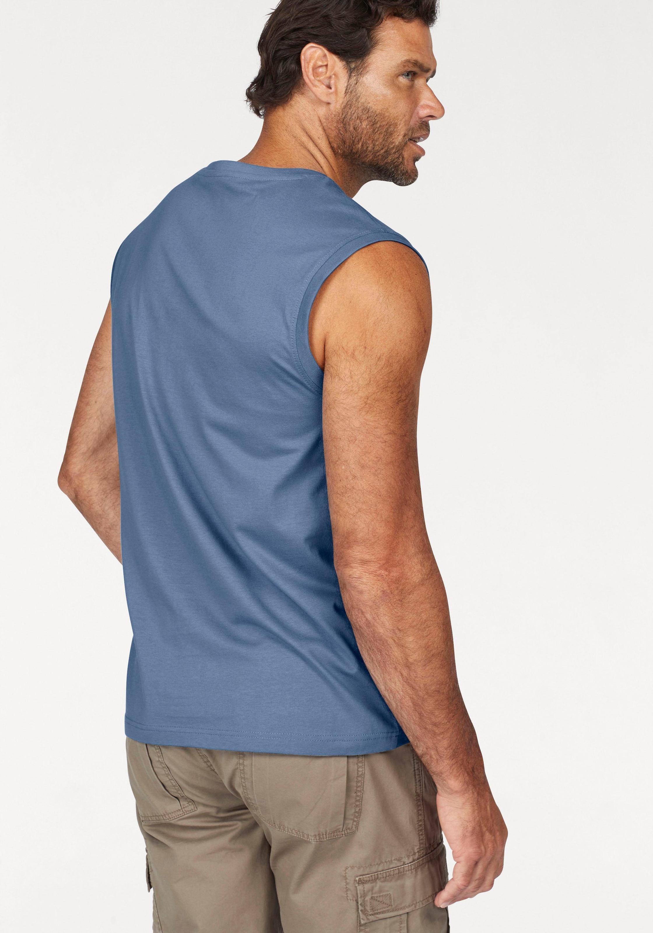 Man's World Muscleshirt, (Packung, 3 tlg., 3er-Pack), ärmellos, Basic-Stil, unifarben, Rundhalsausschnitt