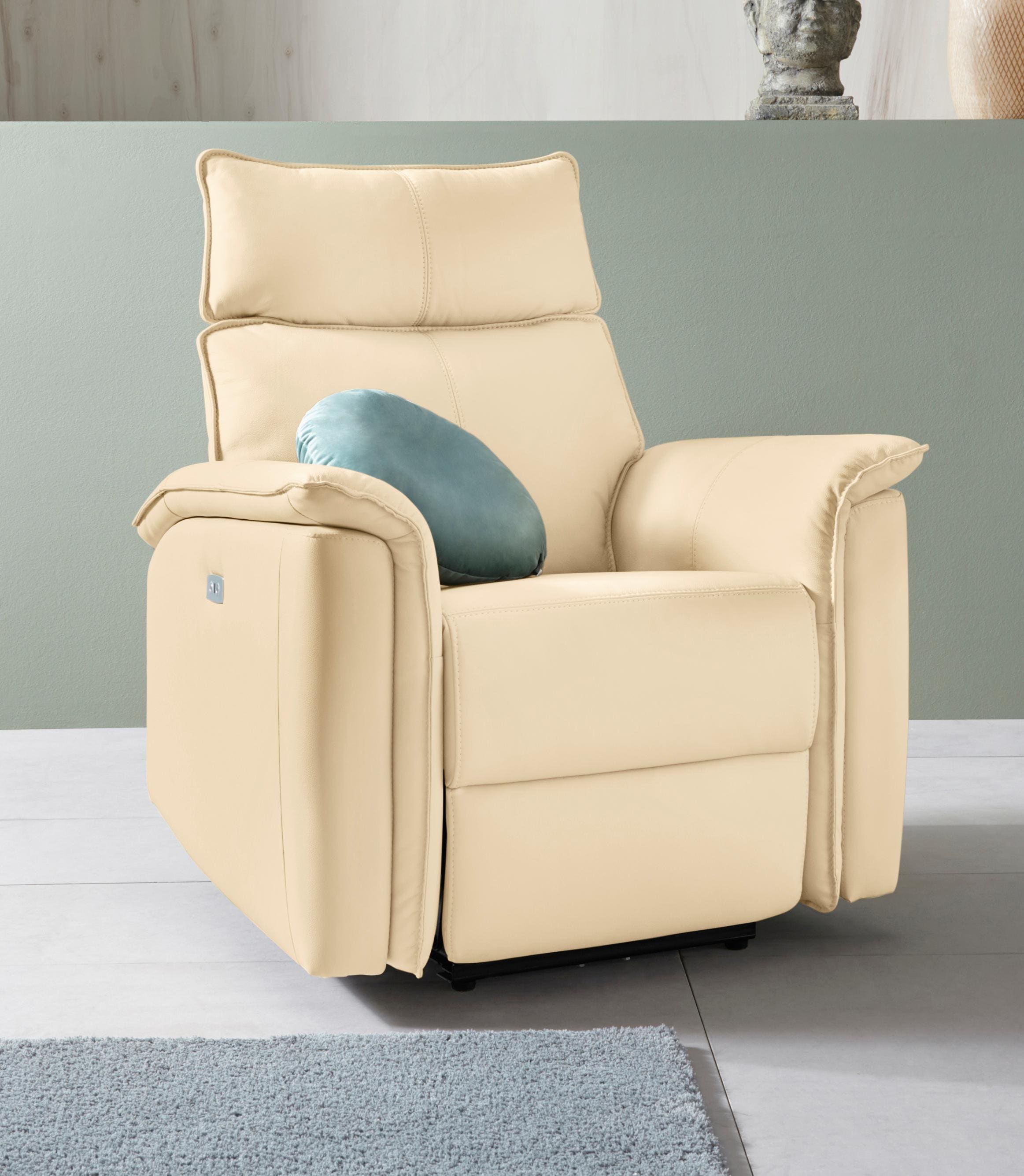 Places of Style Relaxsessel "Zola, TV-Sessel mit Schlaffunktion, Sessel für Wohnzimmer mit", elektrischer Relaxfunktion 