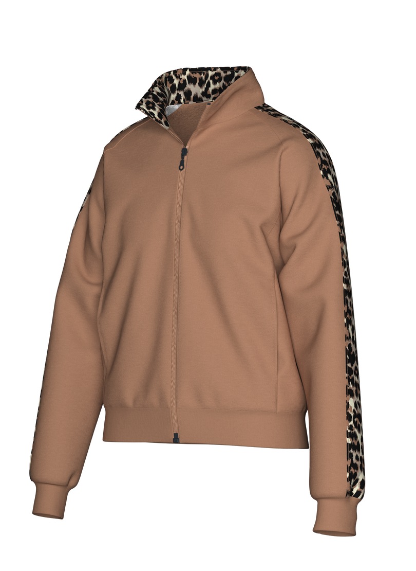 Trigema Sweatjacke "TRIGEMA Sweatjacke mit modischen Leo-Elementen" 1 Stk. günstig online kaufen