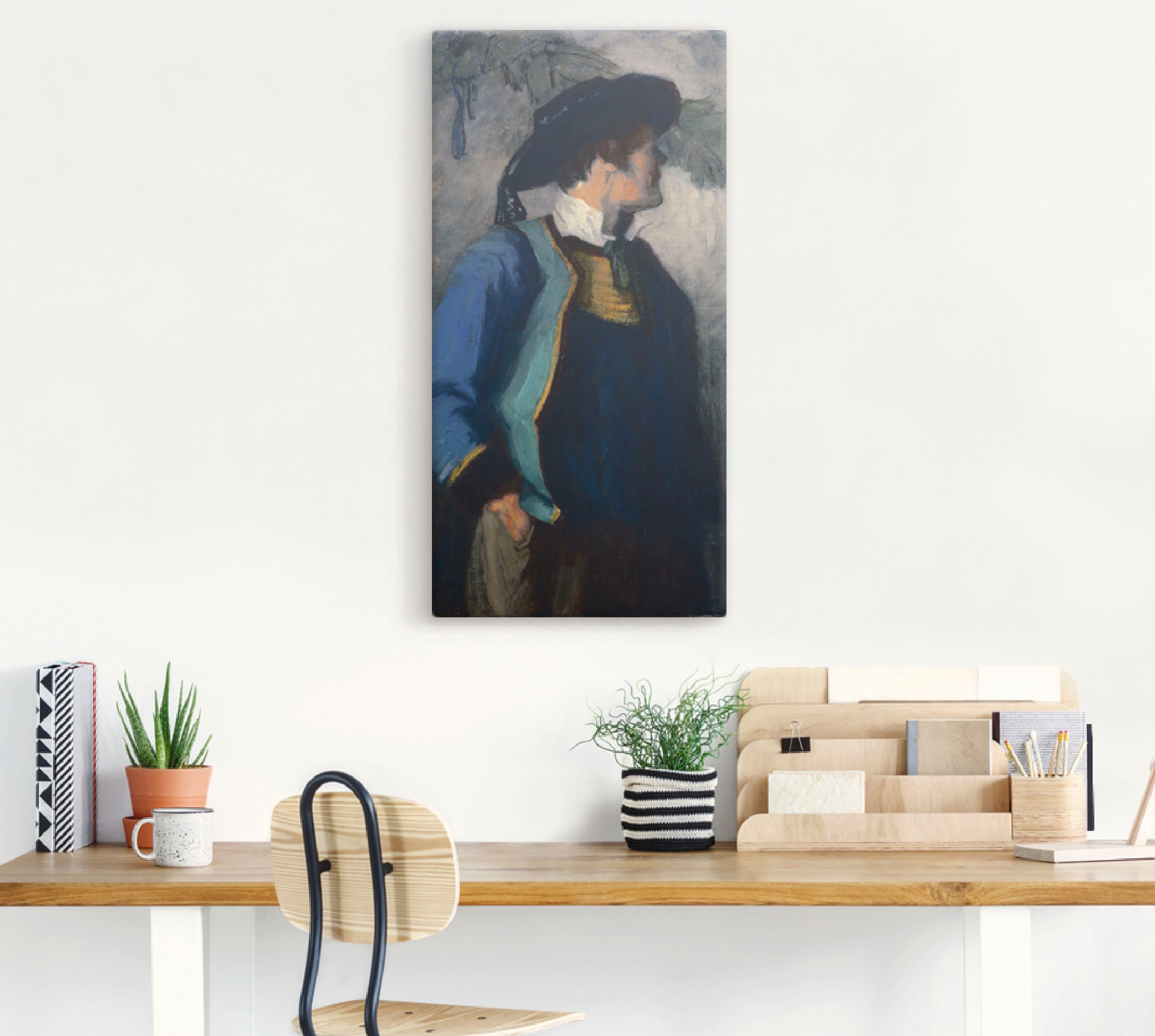Artland Wandbild »Selbstportrait in bretonischer Tracht Ca«, Mann, (1 St.), als Leinwandbild, Wandaufkleber oder Poster in versch. Größen