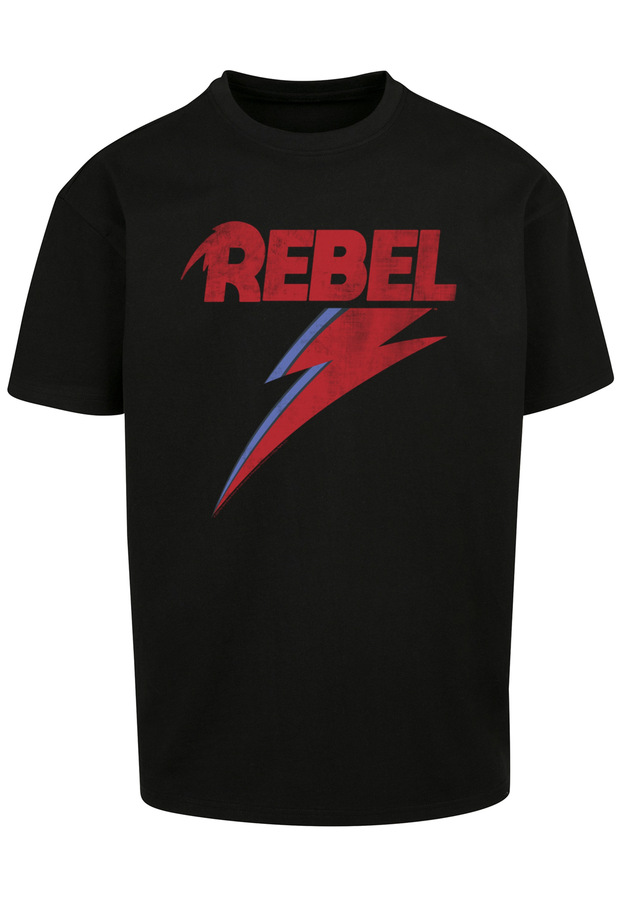F4NT4STIC T-Shirt »David Bowie Rock Music Band Distressed Rebel«, Print