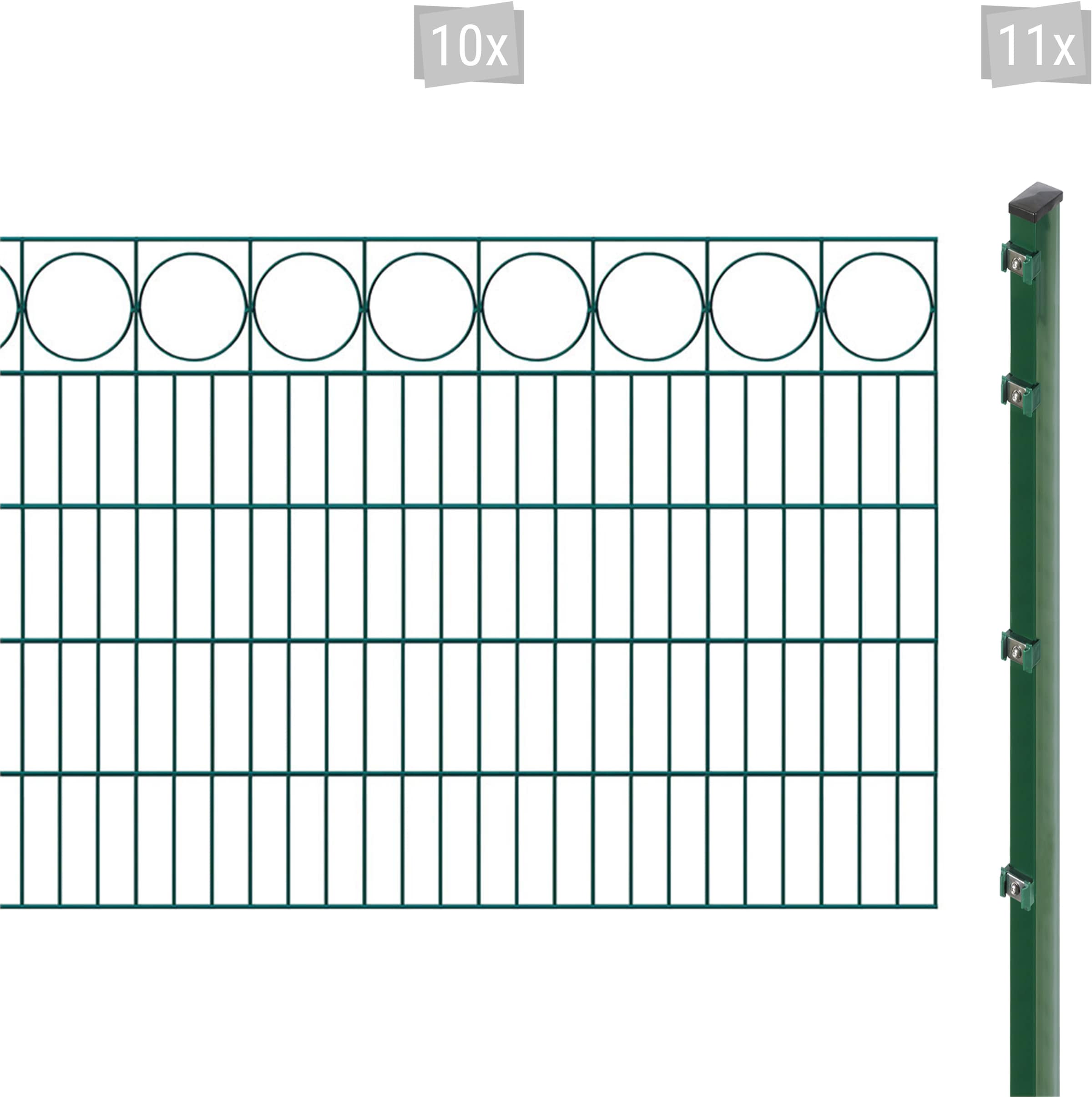 Arvotec "EXCLUSIVE 100 zum Einbetonieren "Ring" mit Zierleiste" Zaunhöhe 100 cm, Zaunlänge 2 - 60 m