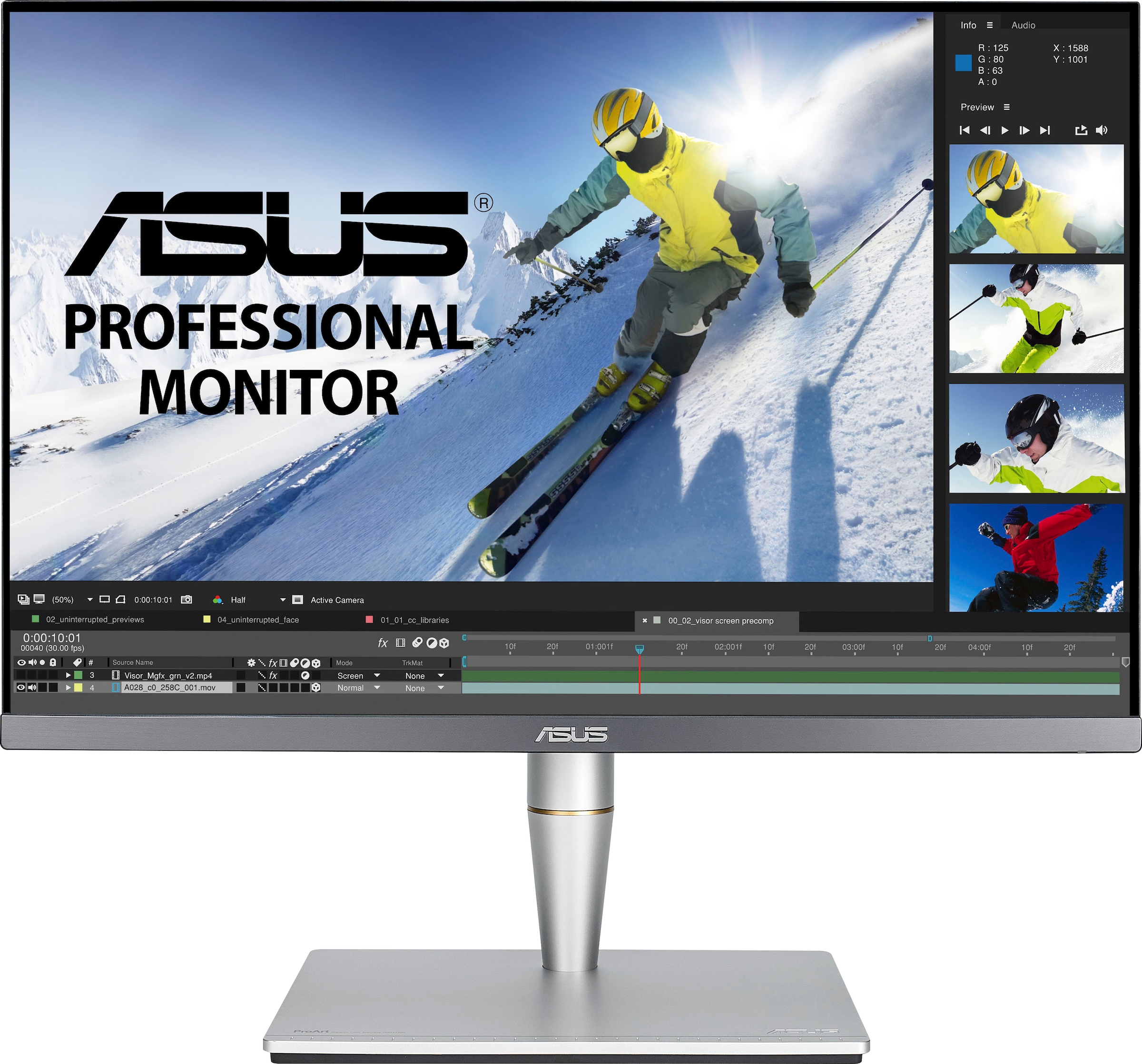 Asus LED-Monitor »PA24AC«, 61 cm/24 Zoll, 1920 x 1200 px, WUXGA, 5 ms Reaktionszeit, 60 Hz