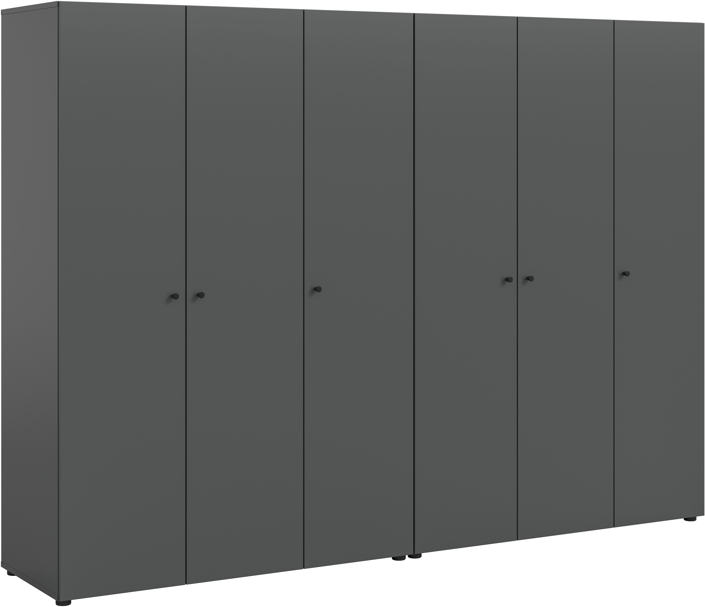 Home affaire Kleiderschrank "BILLINGS, Schlafzimmerschrank, Schrank, Garderobenschrank" OTTO BESTSELLER, Garderobe & Schlafzimmer, Breite 240cm, grau, 6-türig, inkl. 2 Kleiderstangen und 8 Ablageböden