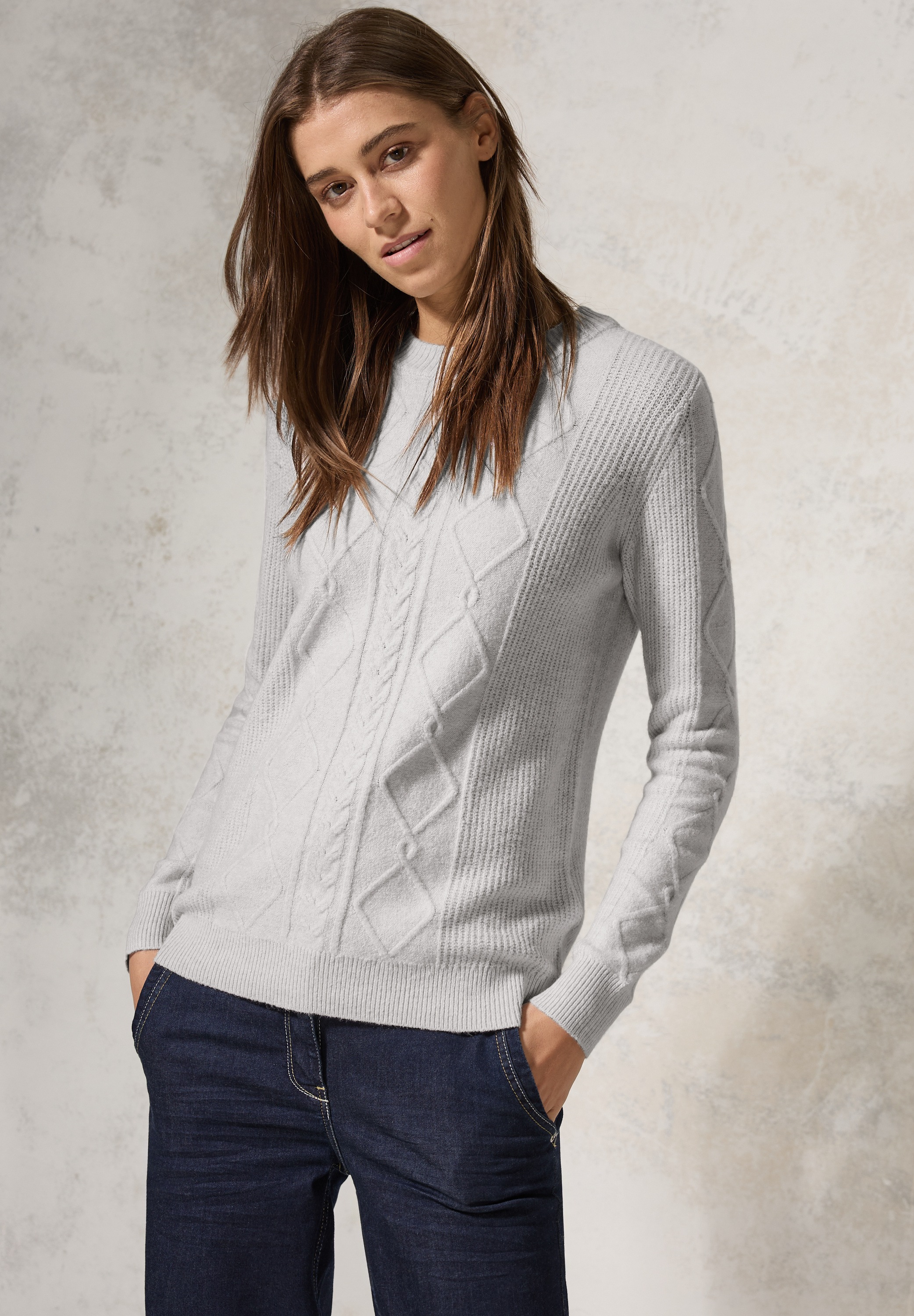 Cecil Strickpullover aus softem Materialmix