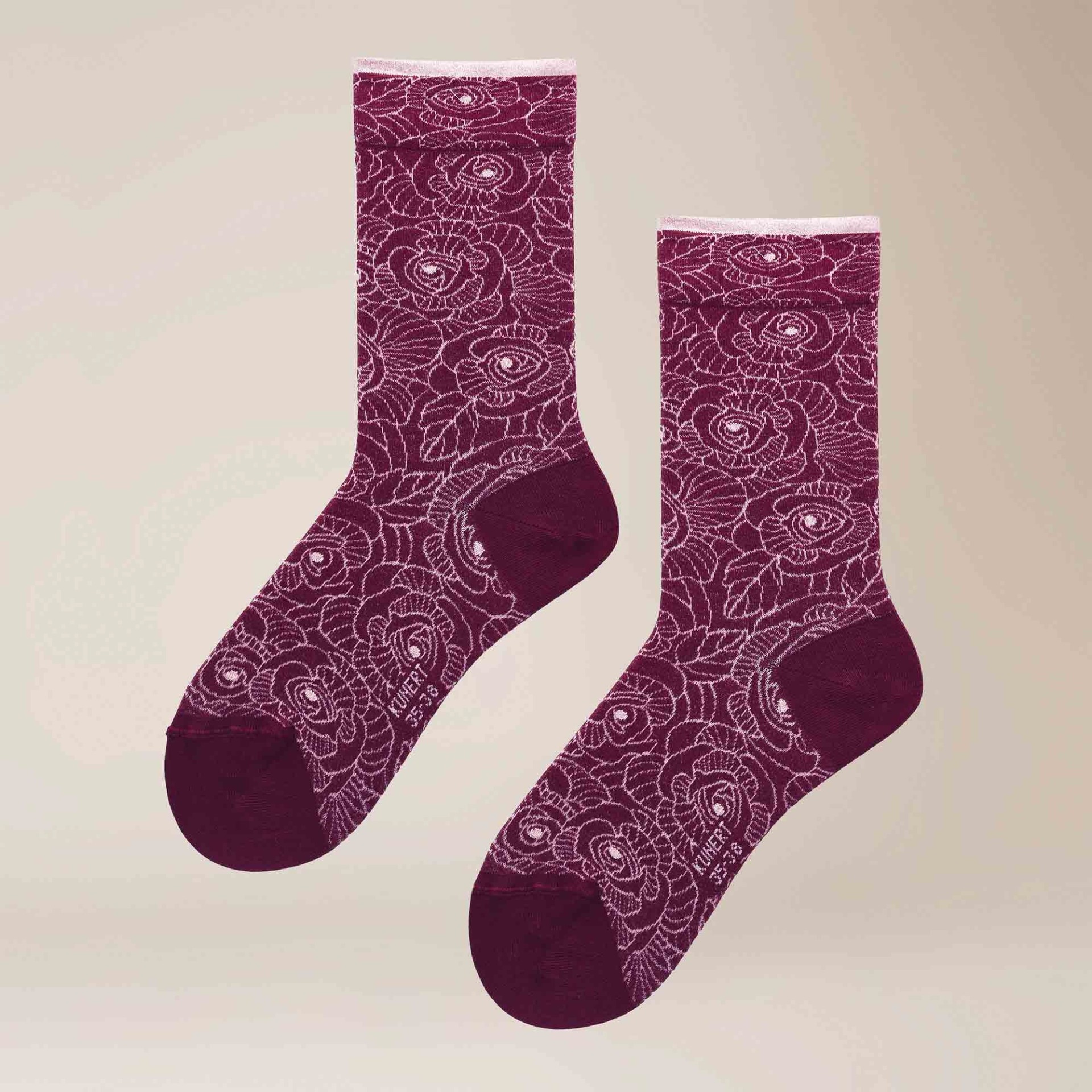 KUNERT Socken "Socke Fantastic Rose" Socken mit Blumenmuster