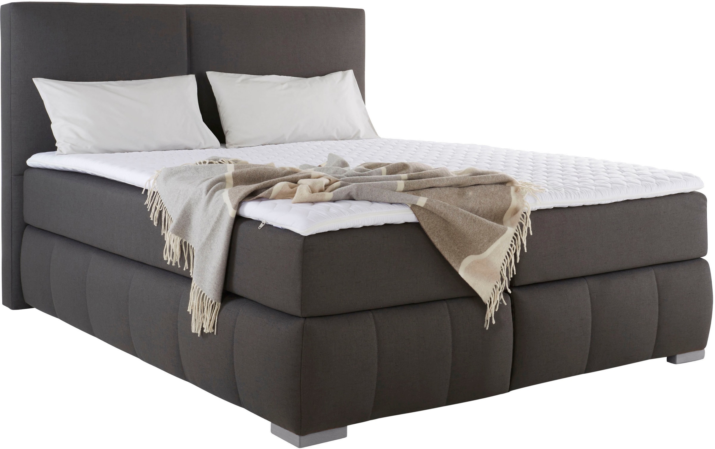 Home affaire Boxspringbett "Wehma" inkl. Topper in 3 verschiedenen Matratze günstig online kaufen
