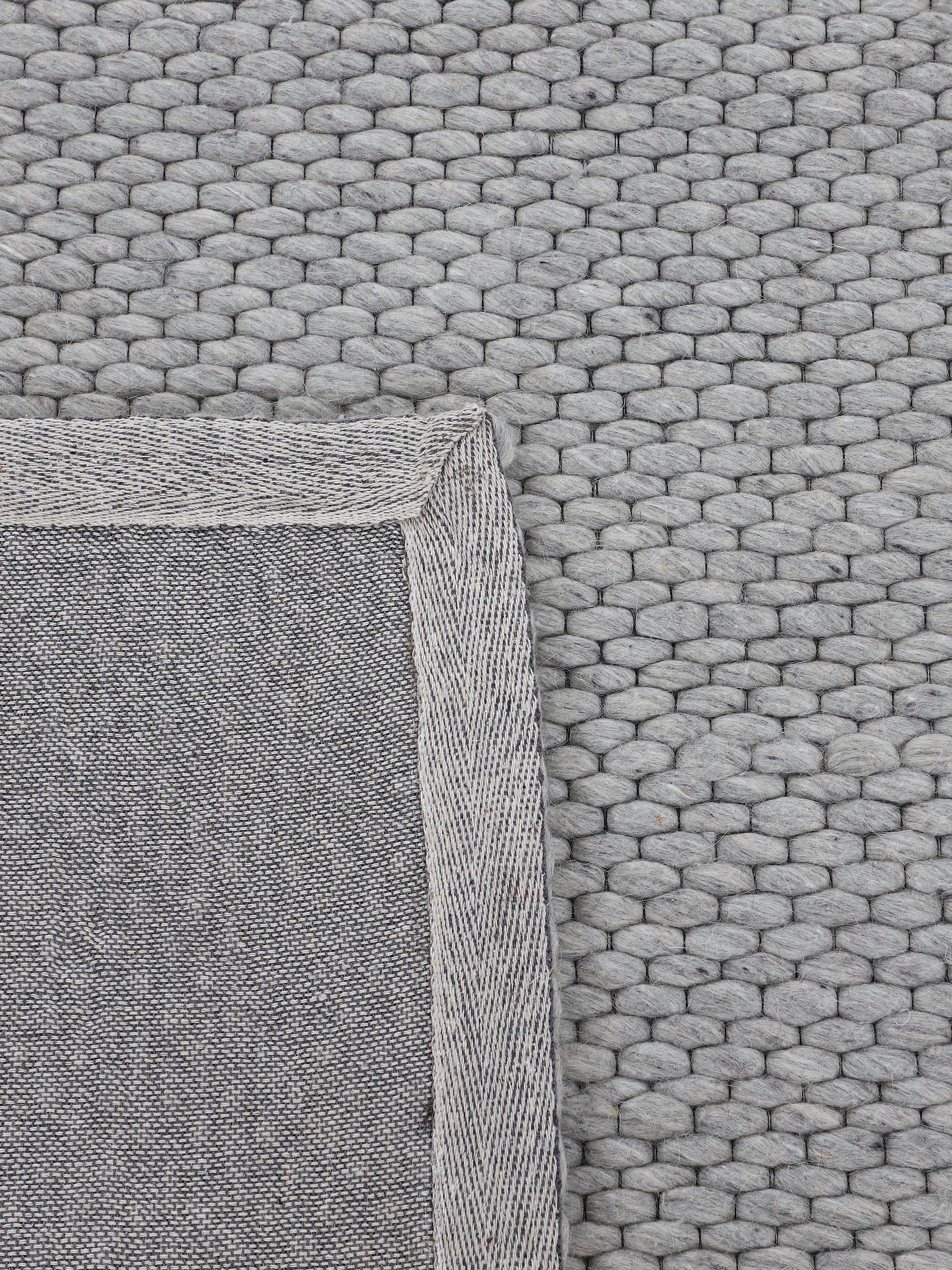 carpetfine Wollteppich »Sina«, rund, grobe Struktur, Zeitloses Design, reine Wolle, Wohnzimmer