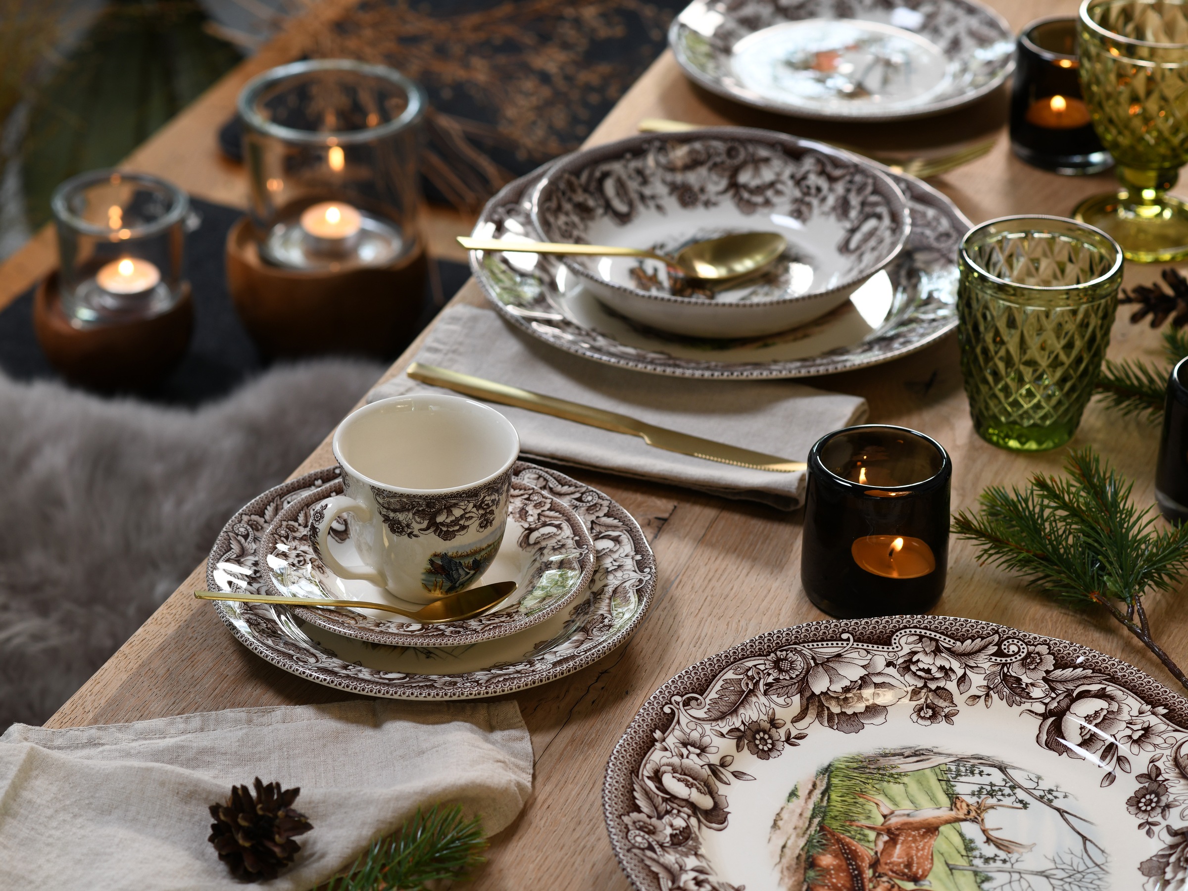 CreaTable Teller-Set »Haydon Grove, Tellerset 18-tlg«, (Set, 18 tlg.), Tiermotive, Landhausstil