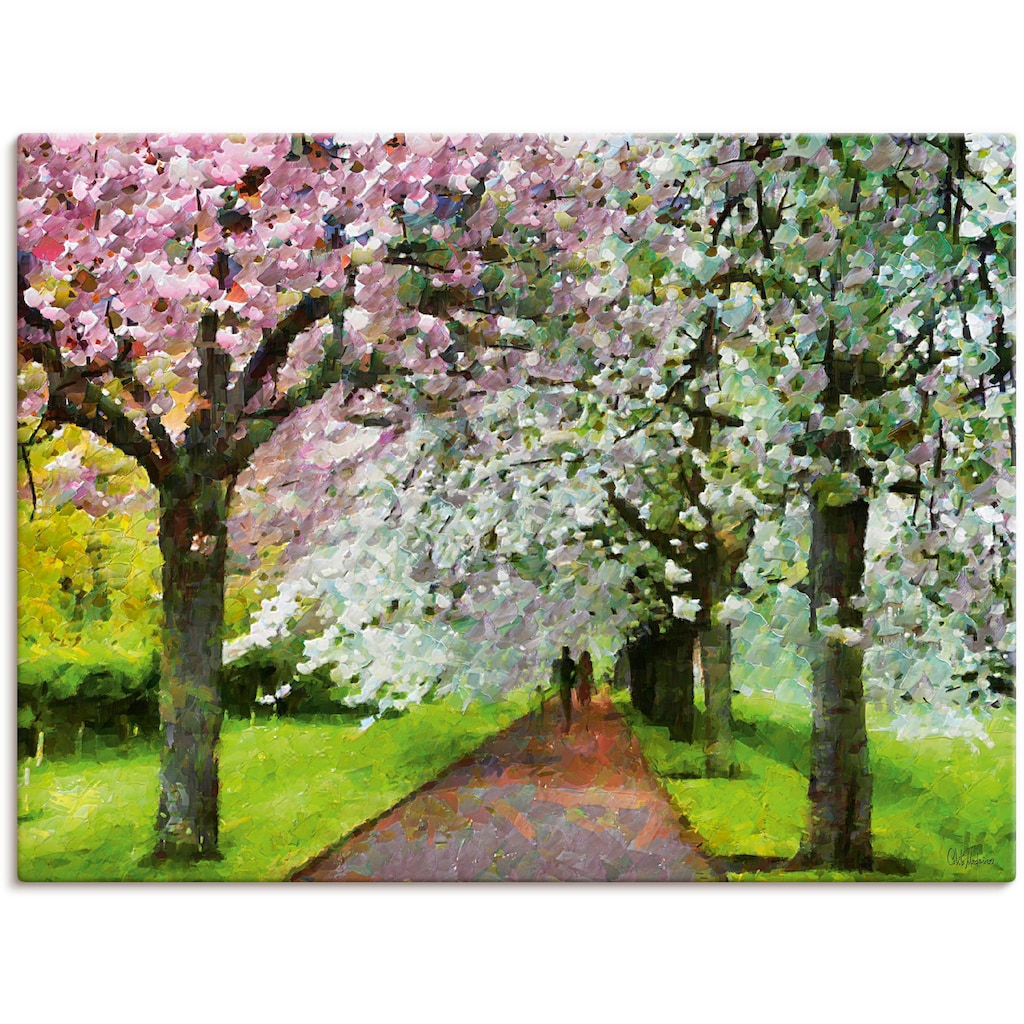 Artland Leinwandbild »Blühende Kirschen«, Baumbilder, (1 St.)