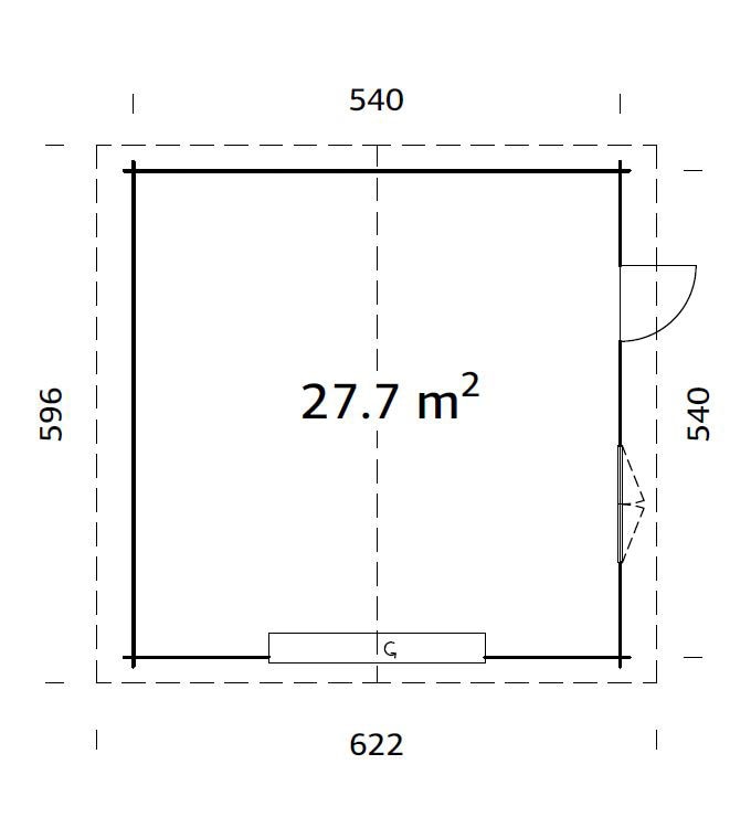Palmako Garage Sektionaltor, mit 622x596x312 cm, »Roger«, online BAUR bestellen BxTxH: | transparent