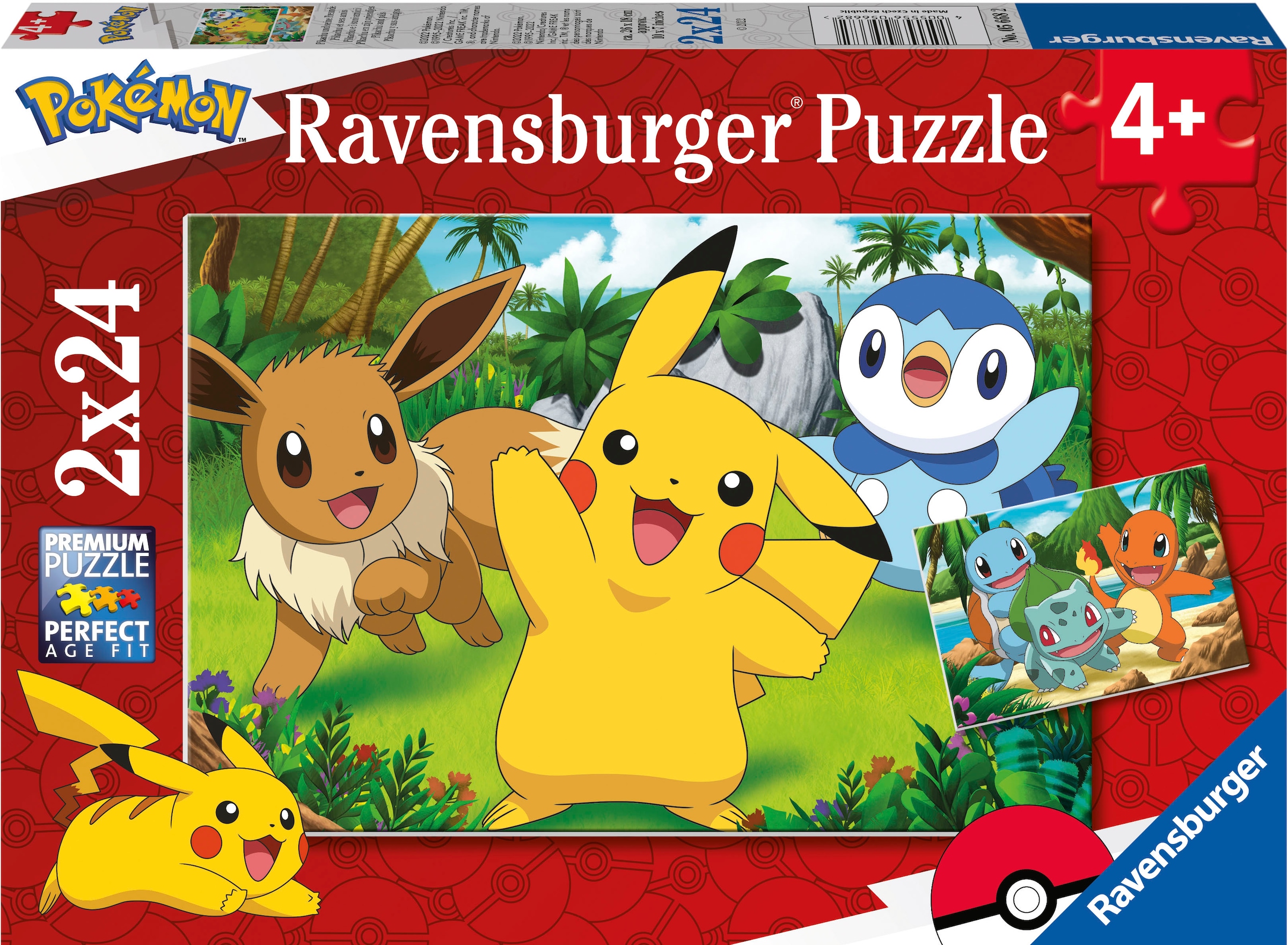 Puzzle »Pikachu und seine Freunde«, 2 x 24 Teile; Made in Europe; FSC® - schützt Wald...