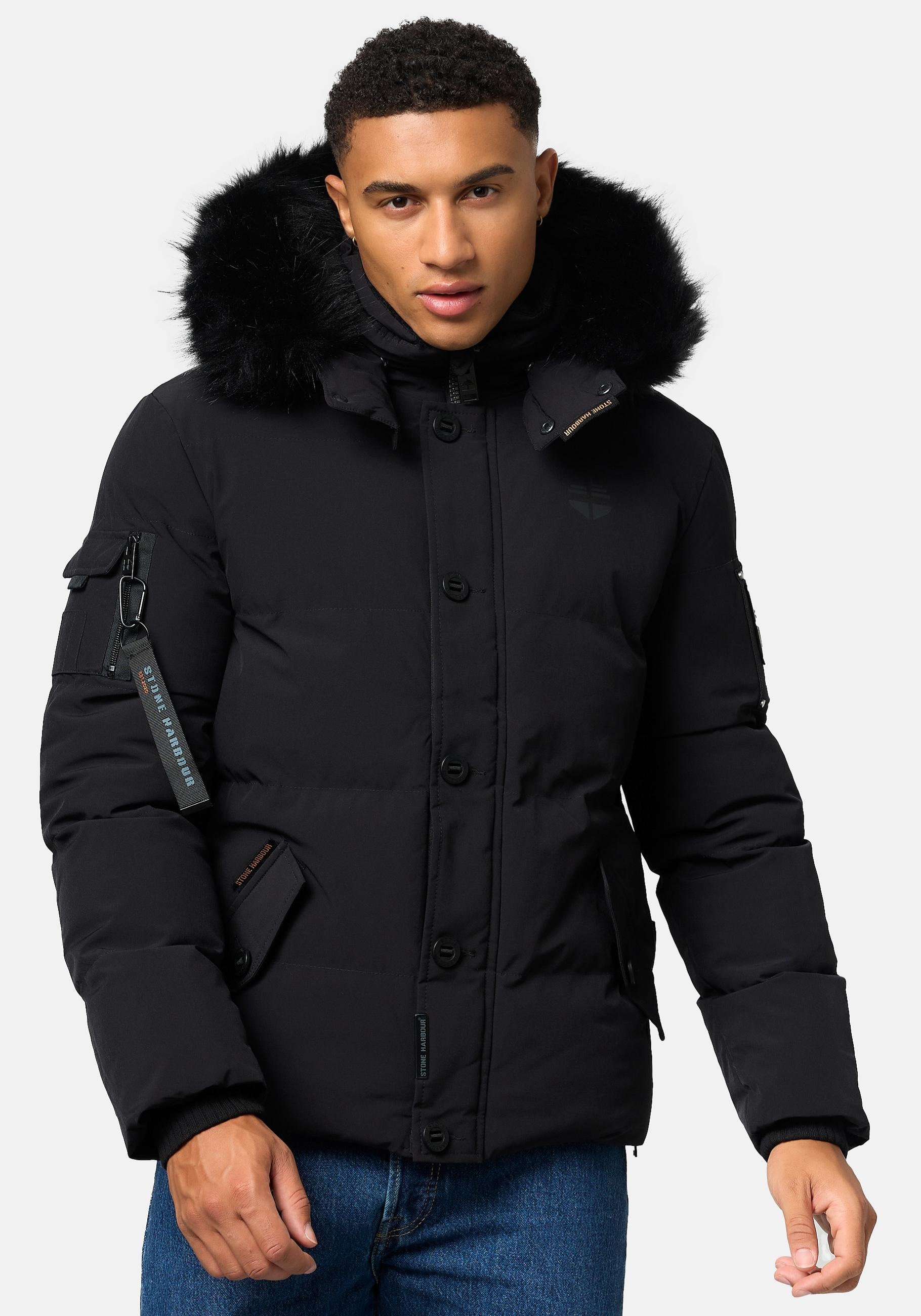 Stone Harbour Winterjacke "Halvaar", mit Kapuze, stylischer Winterparka mit abnehmbarer Kapuze