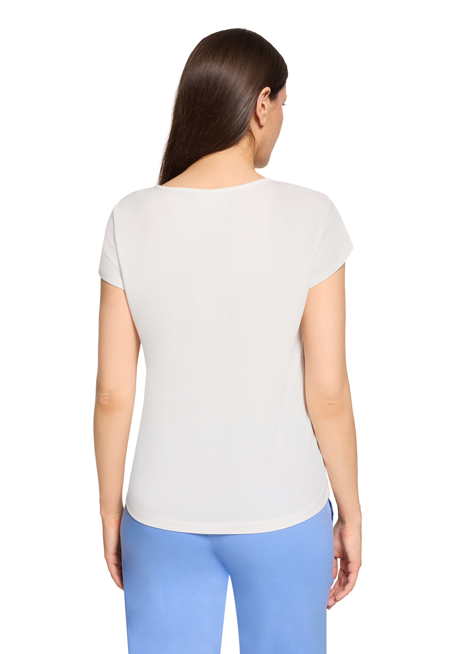 Betty&Co Kurzarmshirt »Damen mit V-Ausschnitt« 1
