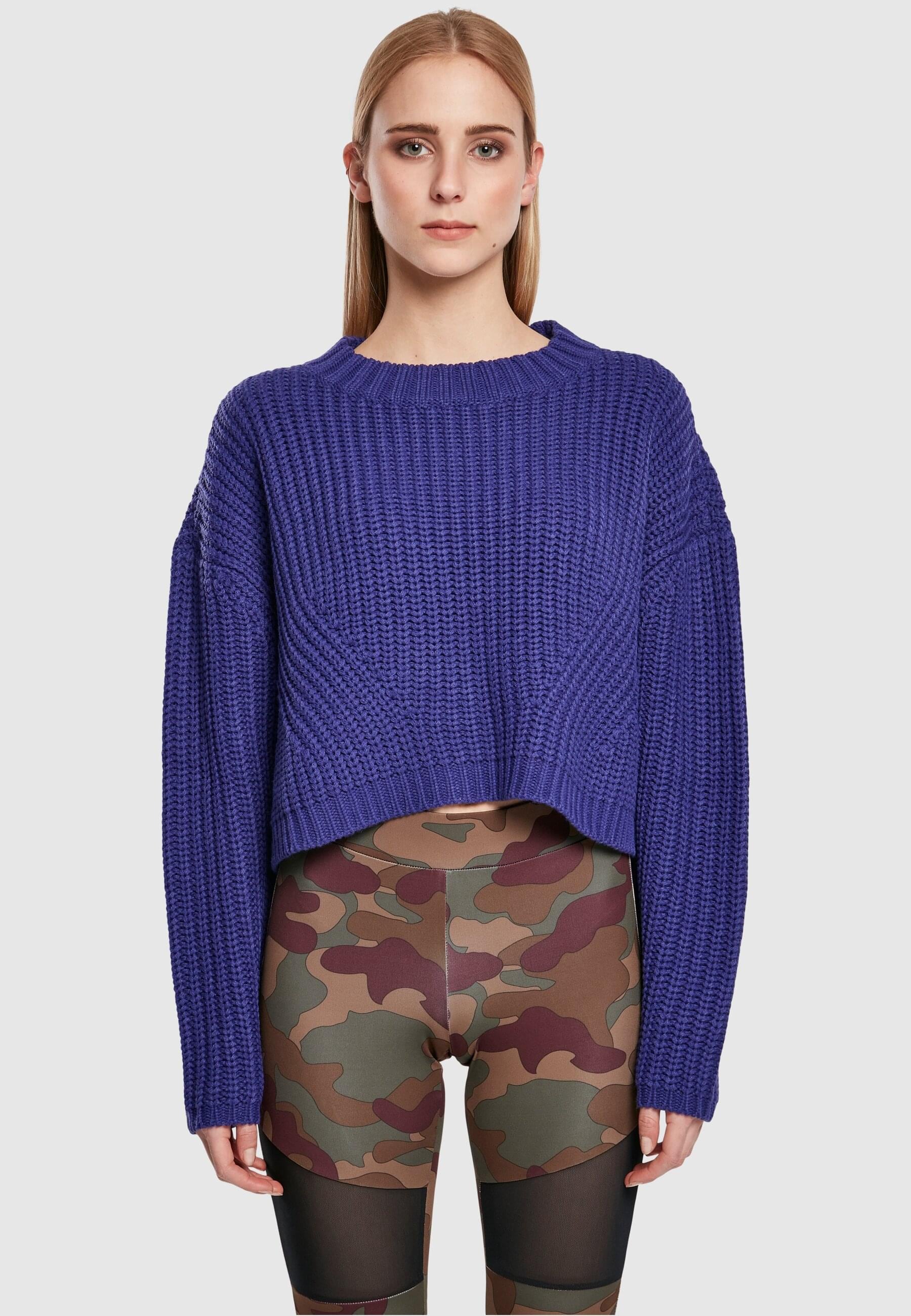 URBAN CLASSICS Rundhalspullover »Urban Classics Damen Ladies Wide Oversize Sweater«, (1 tlg.)