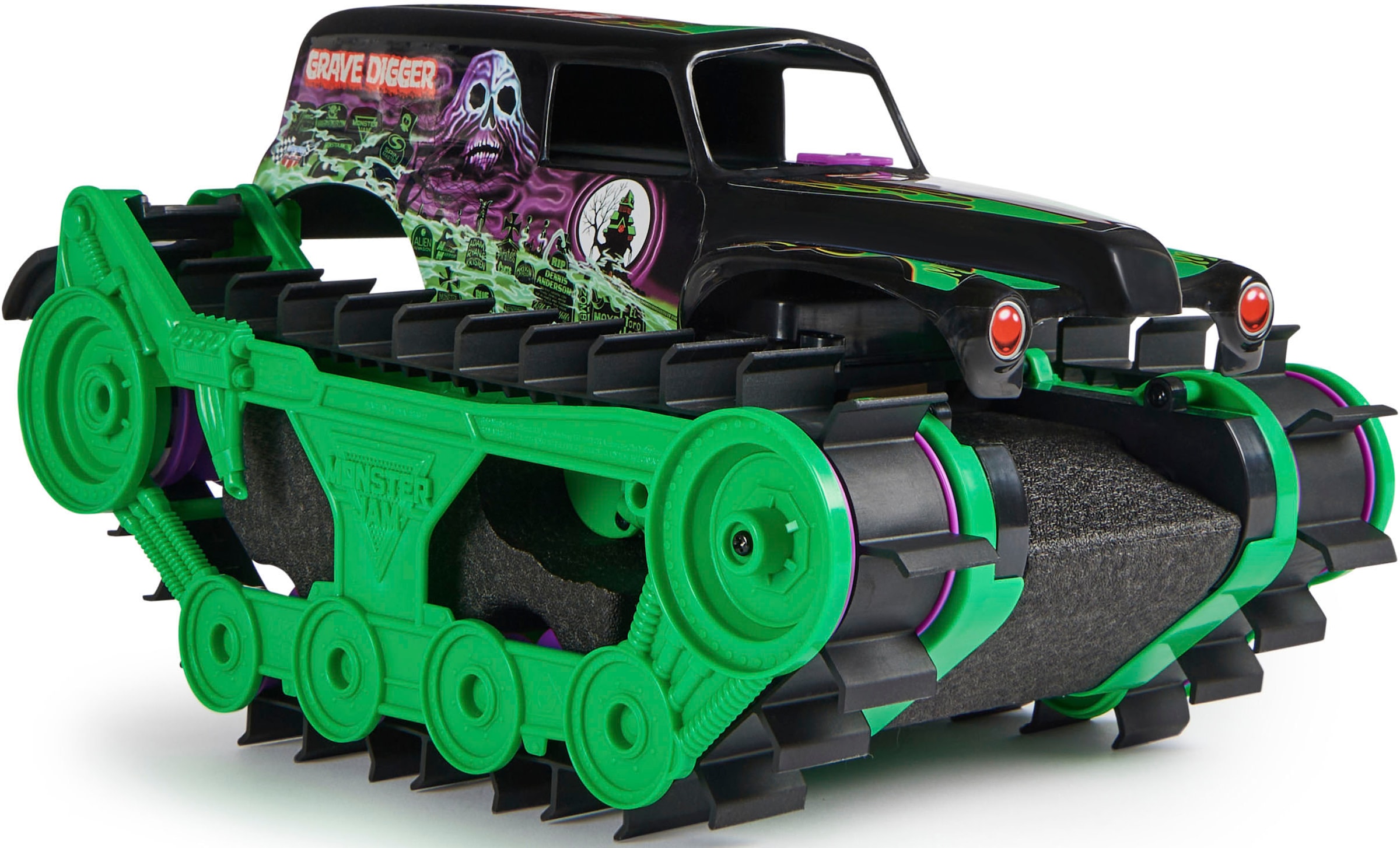 Spin Master RC-Monstertruck »Monster Jam - Grave Digger Trax«, All-Terrain-geländegängig an Land und im Wasser