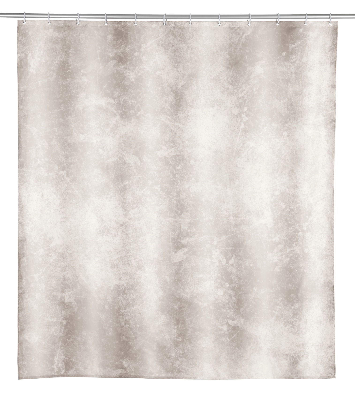 SCHÖNER WOHNEN-Kollektion Duschvorhang »»Londa««, (Set, 17 tlg.), aus recyceltem Polyester, Zement-Optik, mit 16 Duschvorhangringen