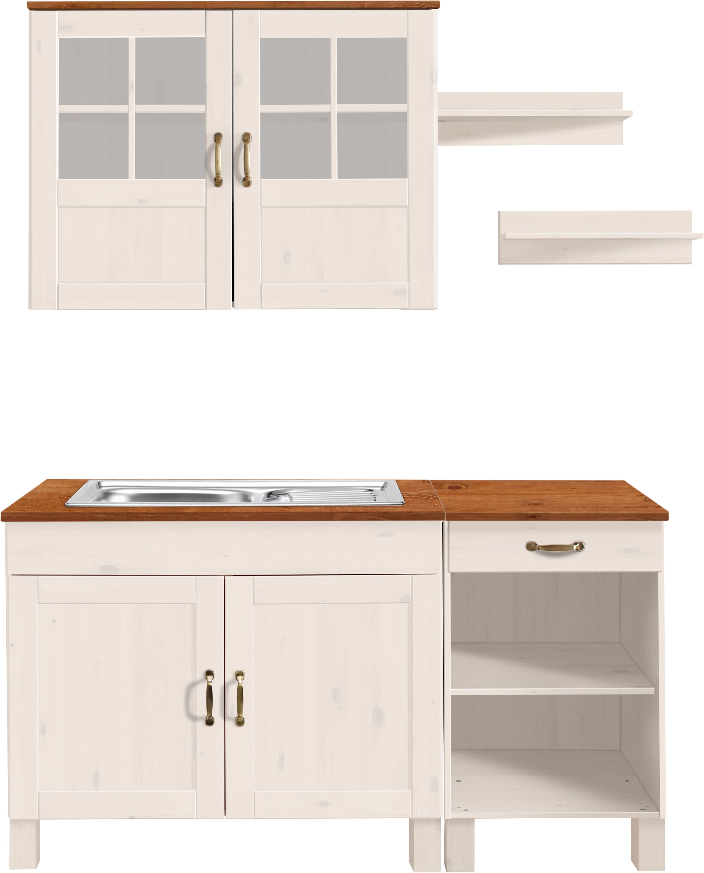 Home affaire Pantryküche "Alby" Breite 150 cm, in 2 Tiefen, ohne E-Geräte