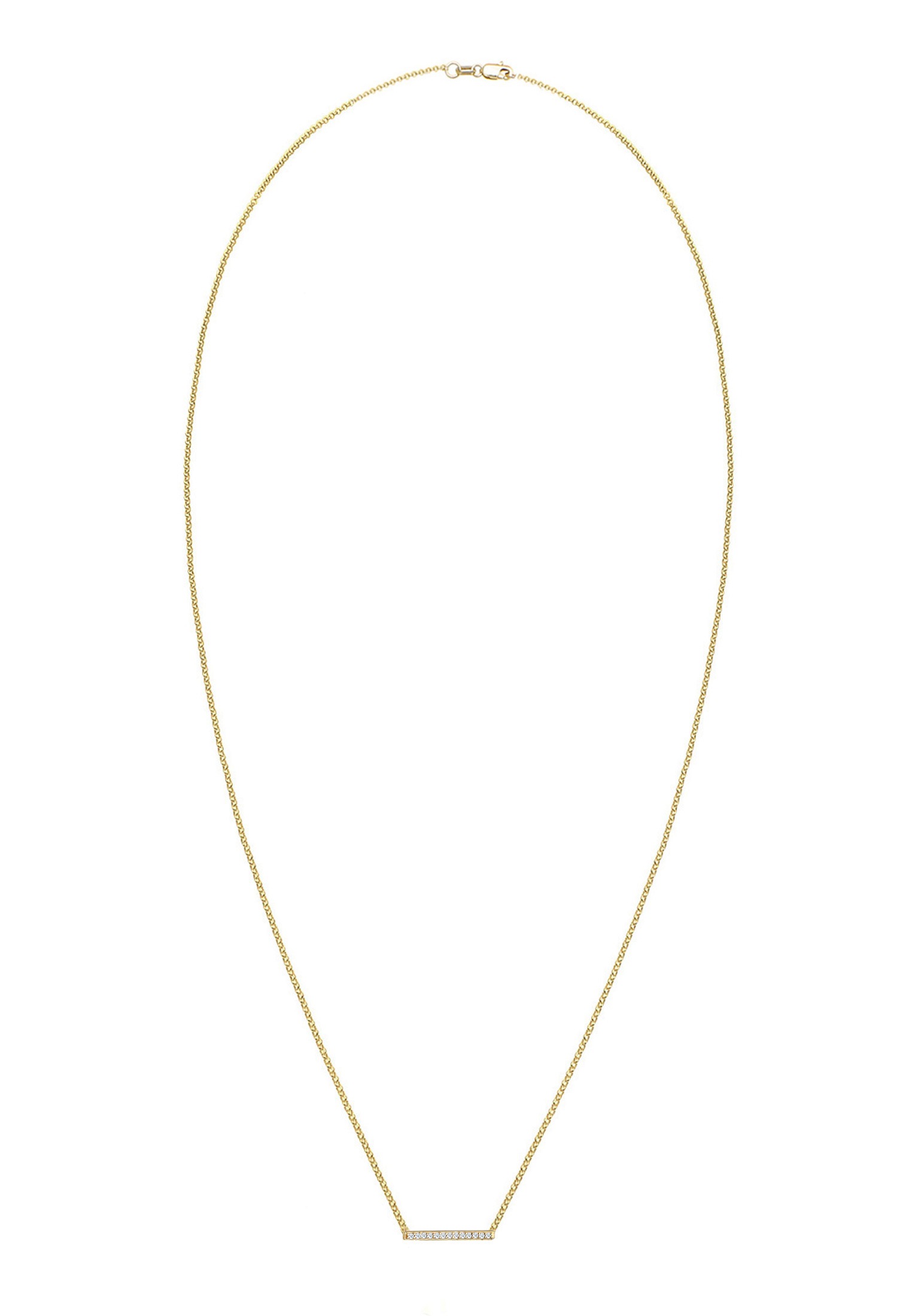 Elli DIAMONDS Collierkettchen »Klassisch Diamanten Reihe (0.065 ct.) 375 Gelbgold«