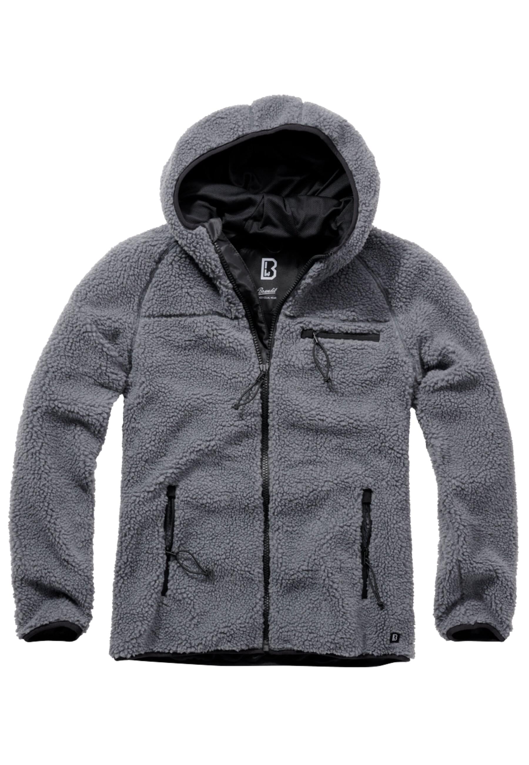 Anorak »Brandit Herren Teddyfleece Worker Jacket«, (1 St.), mit Kapuze