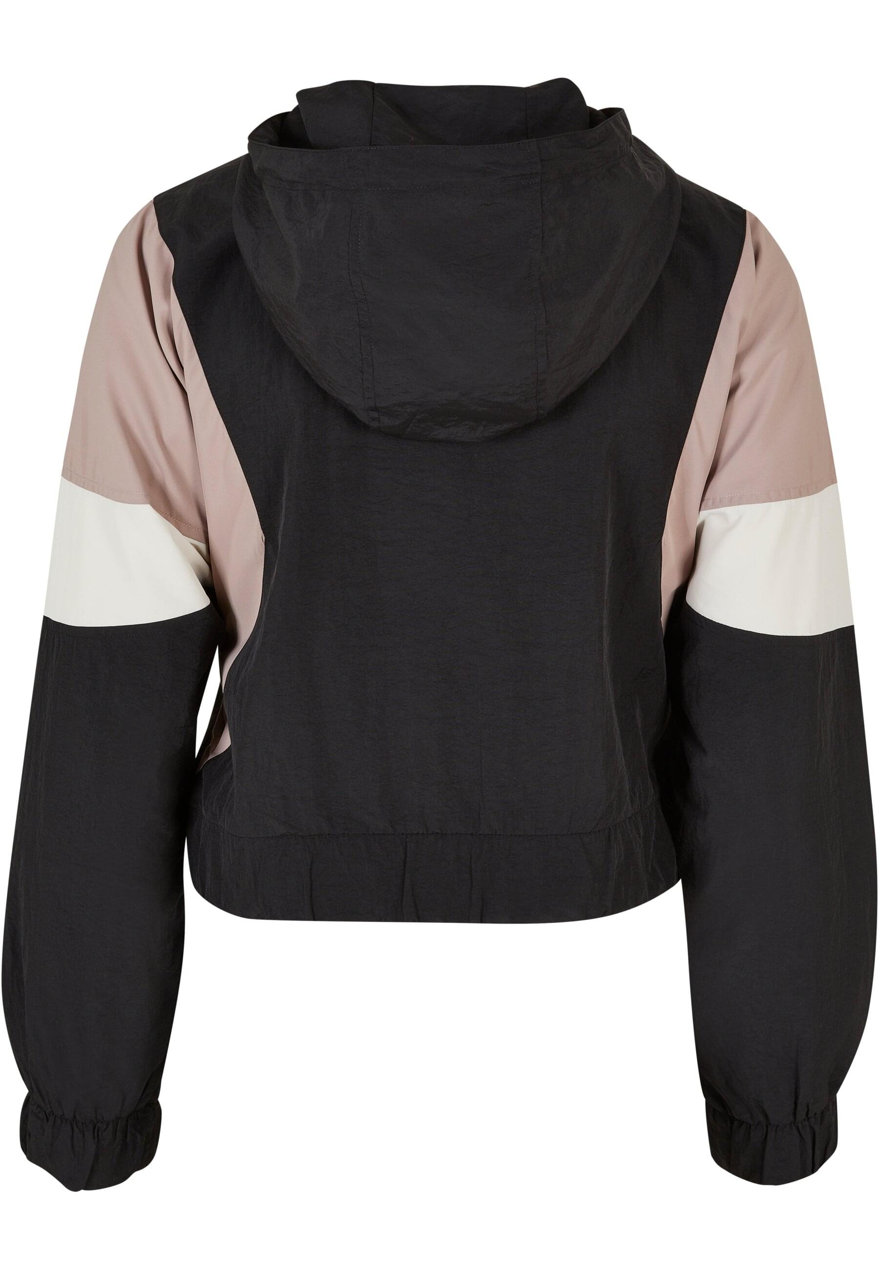 URBAN CLASSICS Allwetterjacke »Urban Classics Damen Ladies Short 3-Tone Crinkle Jacket«, (1 St.), mit Kapuze